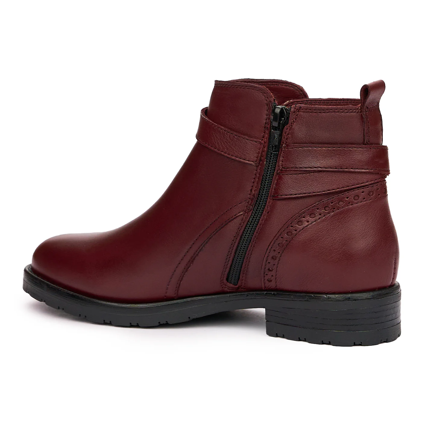 Botine dama din piele naturala visinie 3988 - Image 3