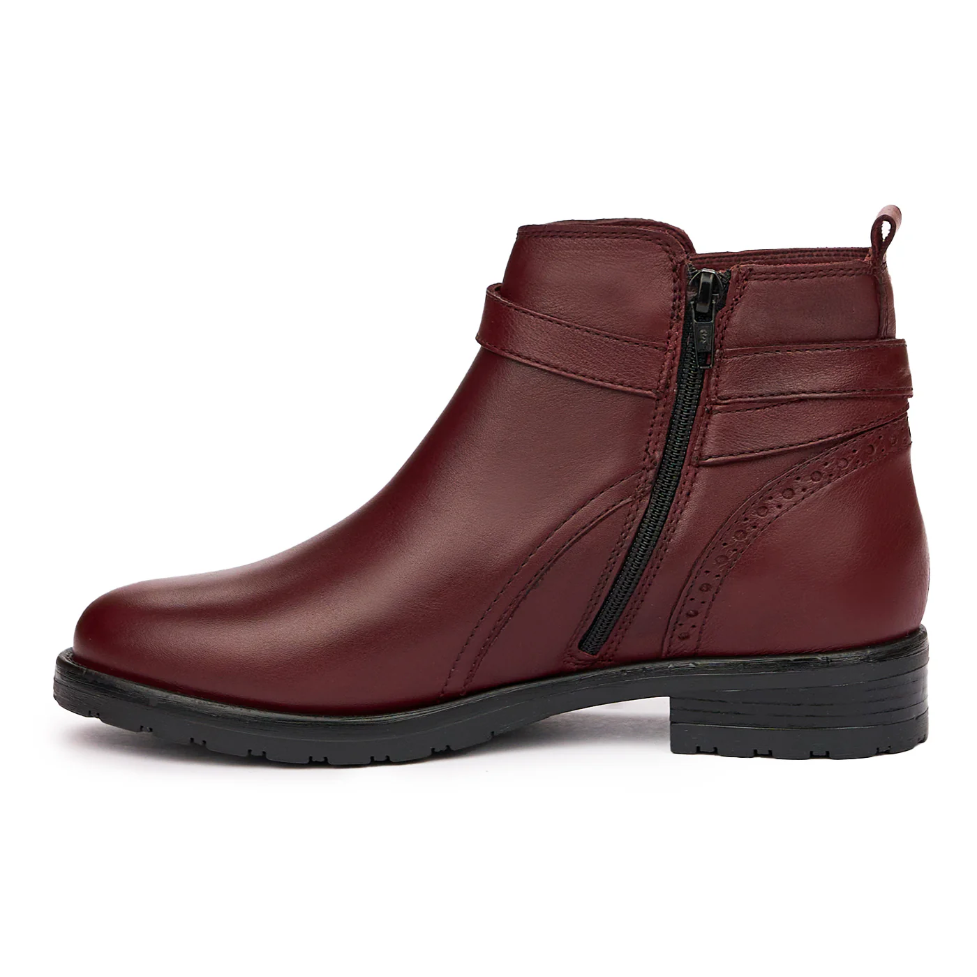 Botine dama din piele naturala visinie 3988 - Image 4