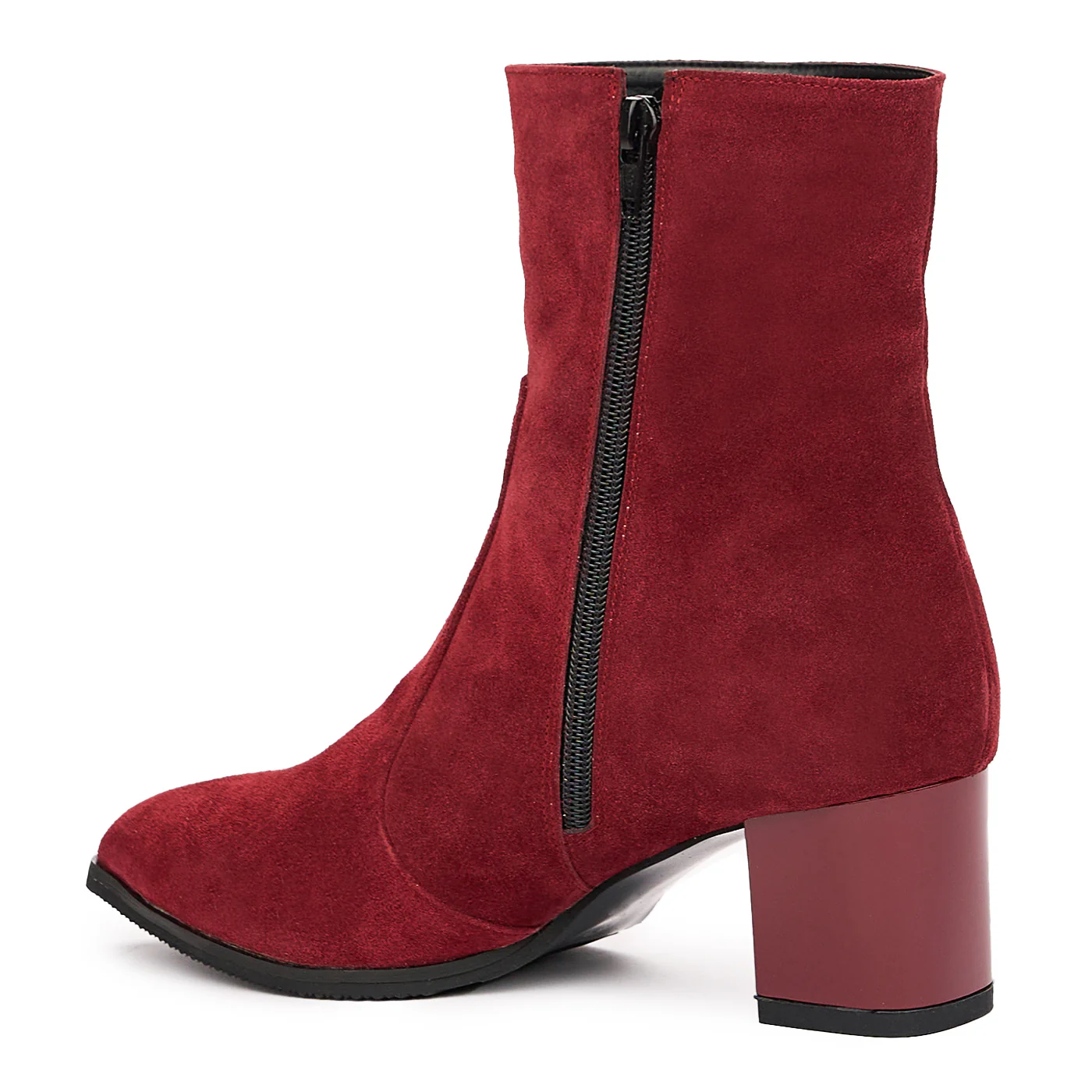 Botine dama din piele naturala visinie 6498 - Image 3