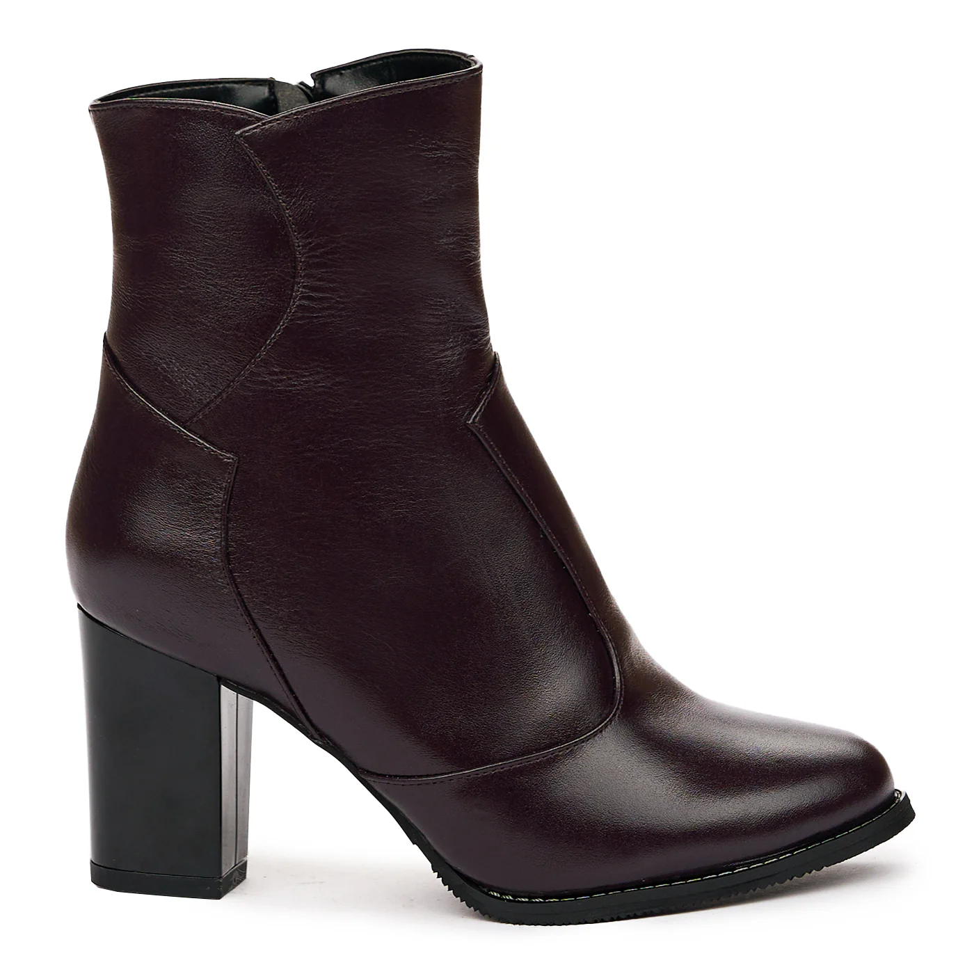 Botine dama din piele naturala visinie 6707