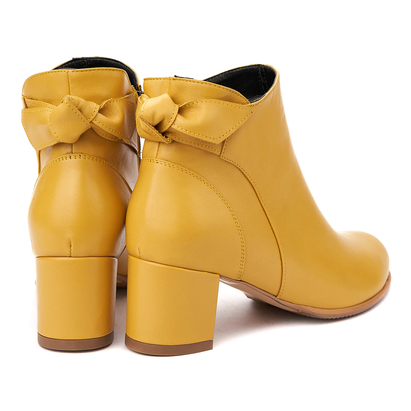 Botine dama galbene din piele naturala 6290 - Image 2