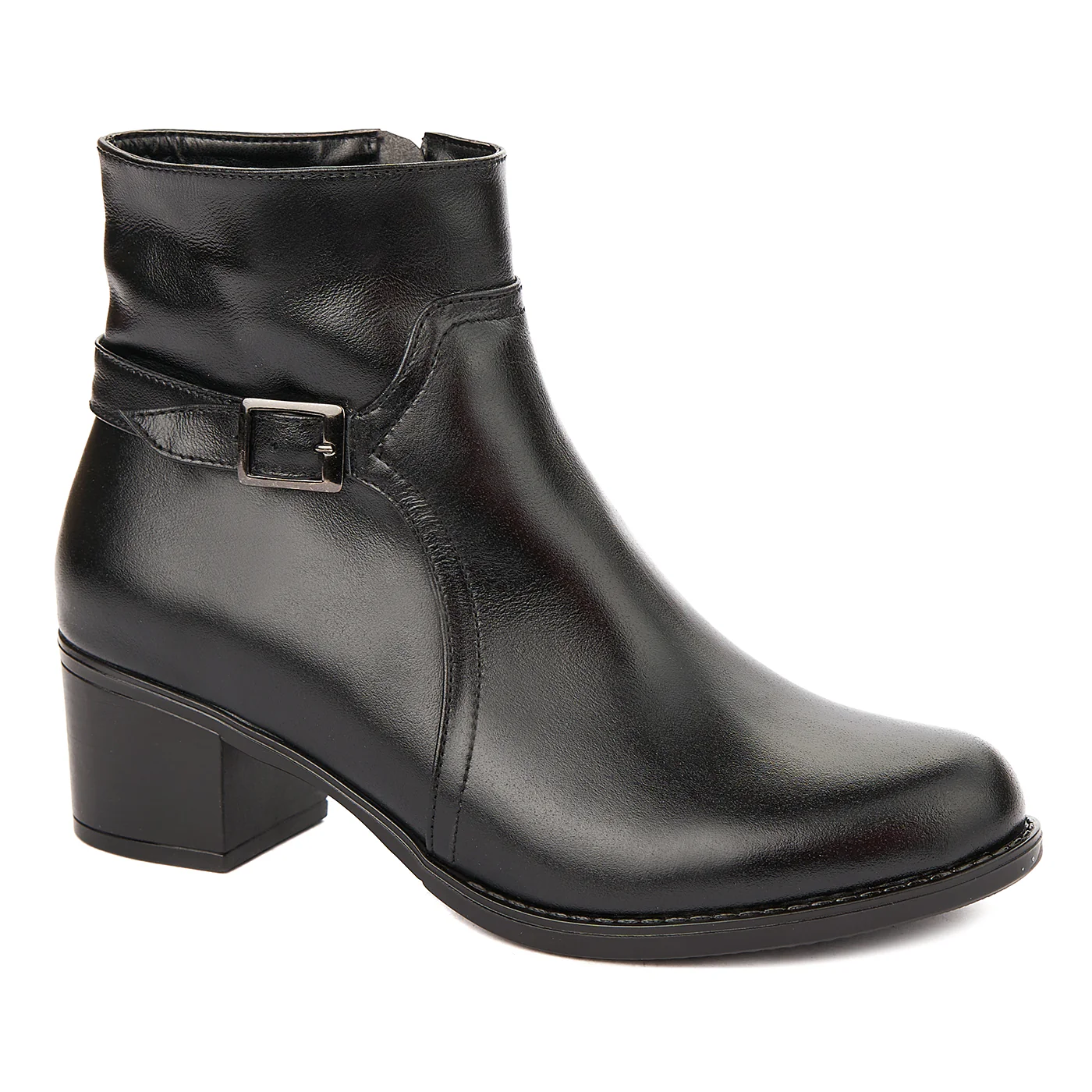 Botine dama negre din piele naturala 6248
