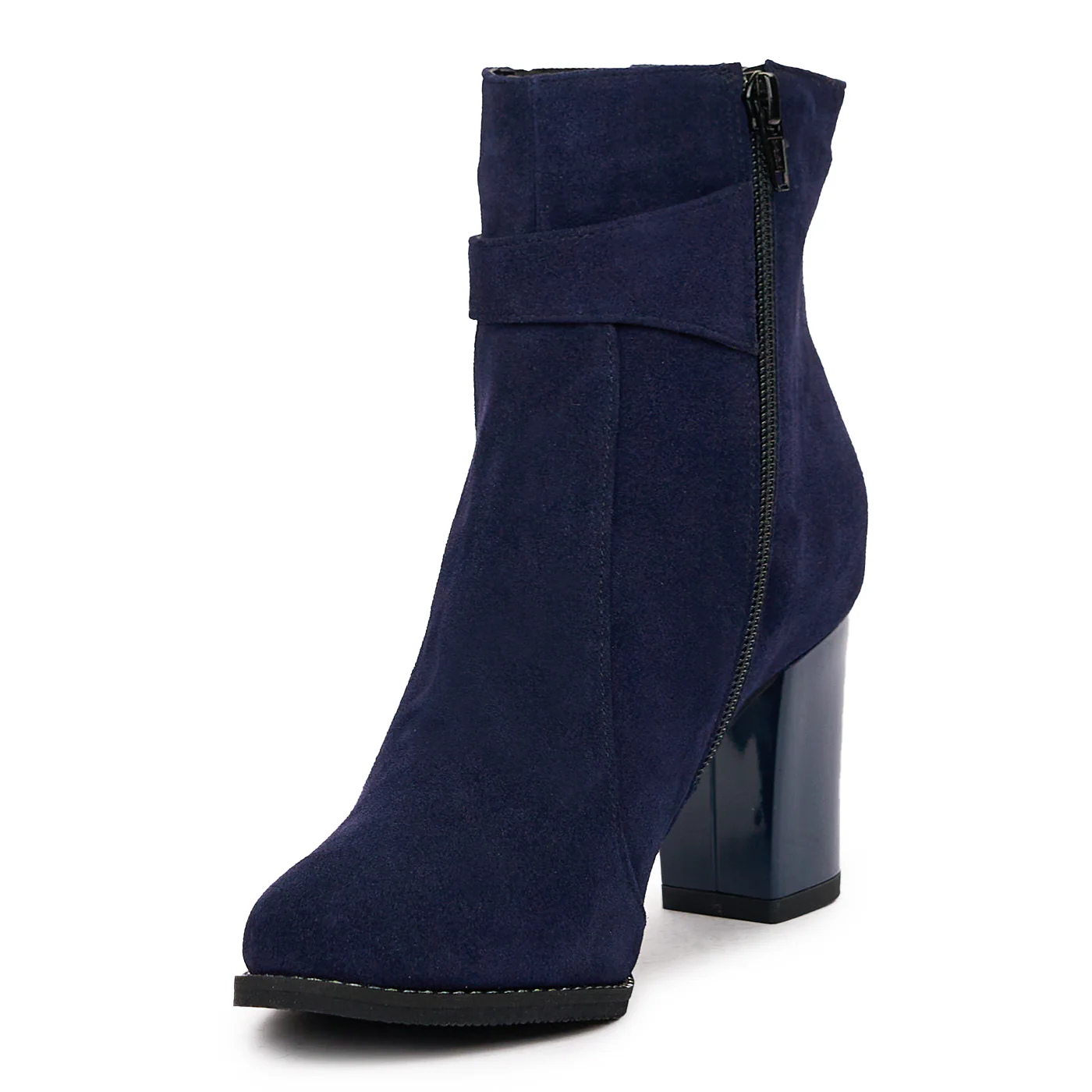 Botine Dama Piele cu Toc Gros Bleumarin 6786 - Image 4