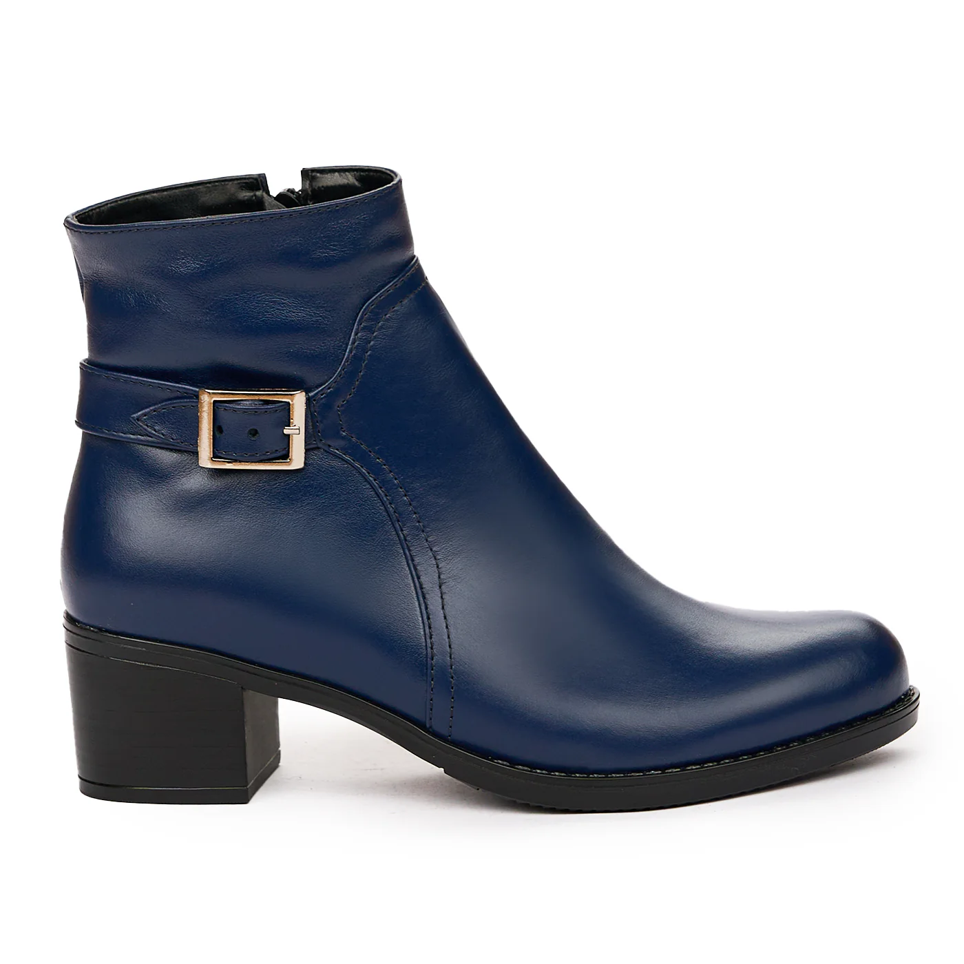 Botine Dama Piele Naturala cu Toc Bleumarin 6716