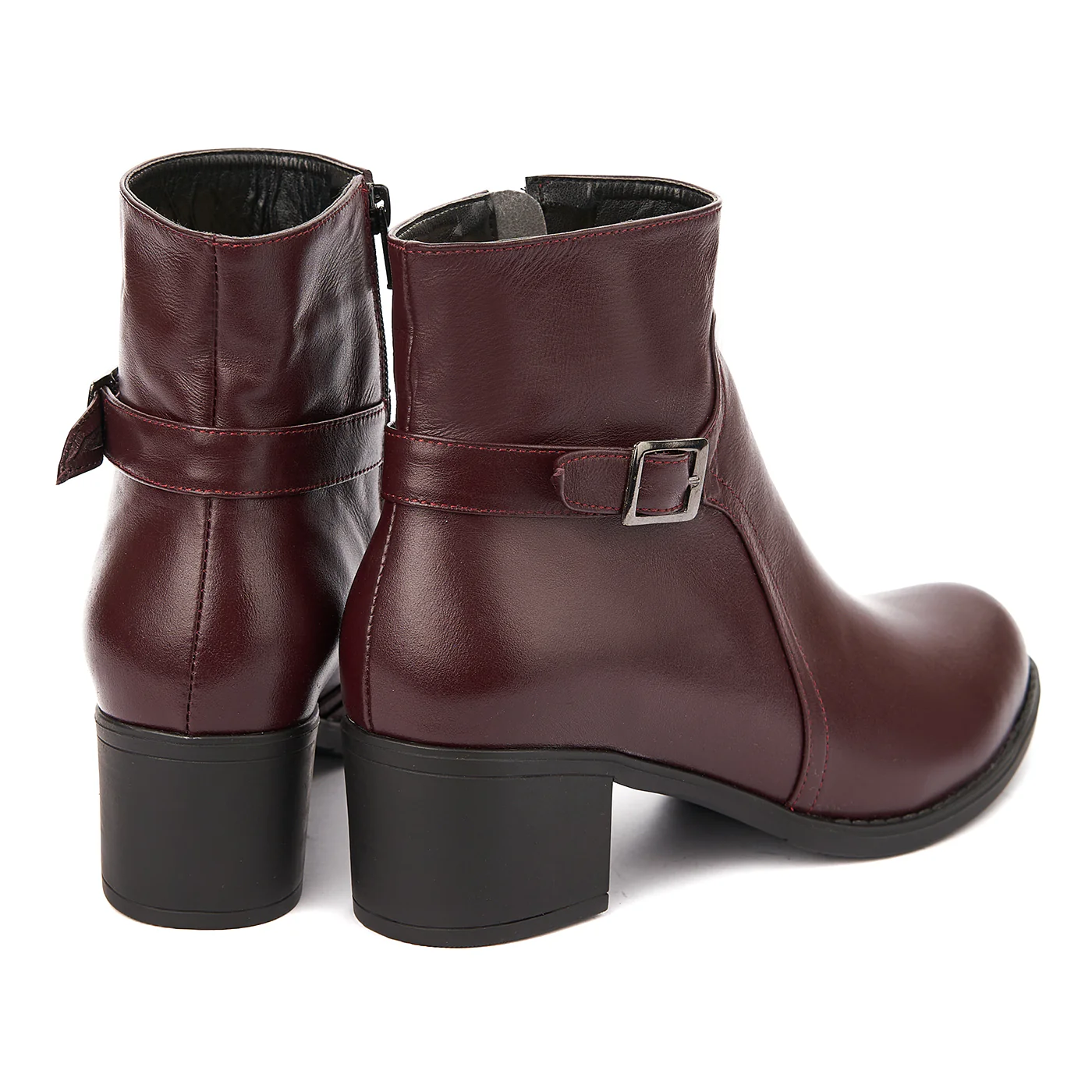 Botine dama visinii din piele naturala 6234 - Image 2