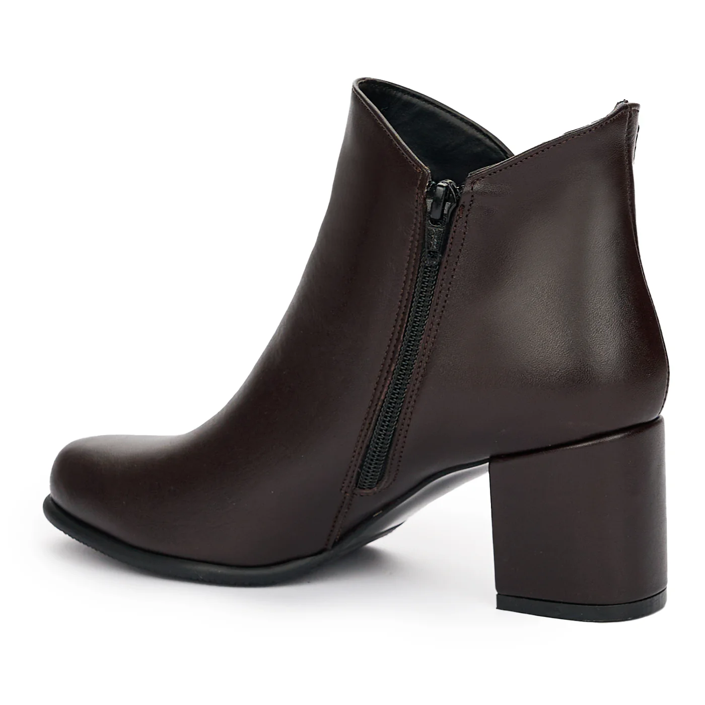 Botine Dama Visinii Toc 7 Cm din Piele Naturala 12350 - Image 2