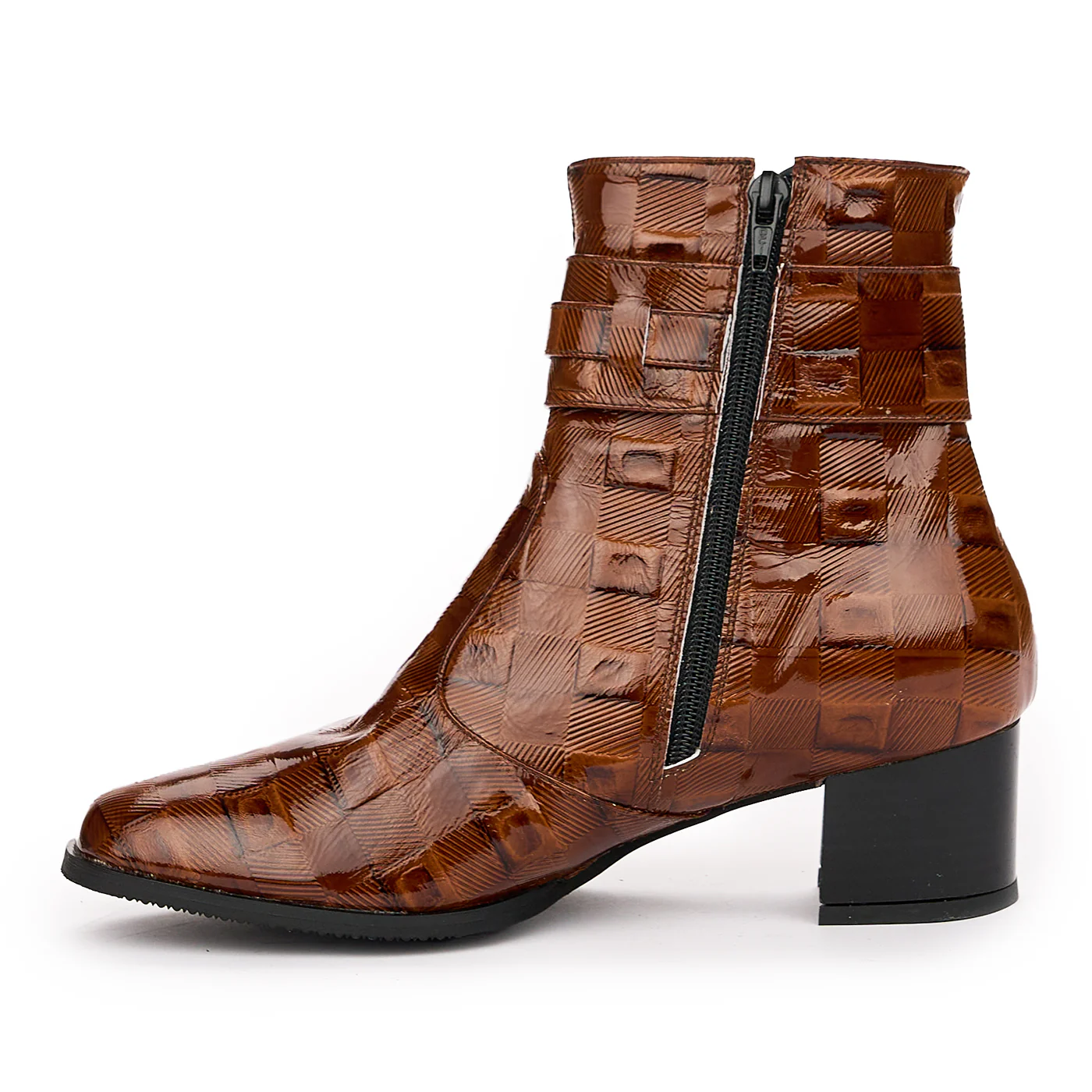 Botine din piele naturala maro 6477 - Image 4