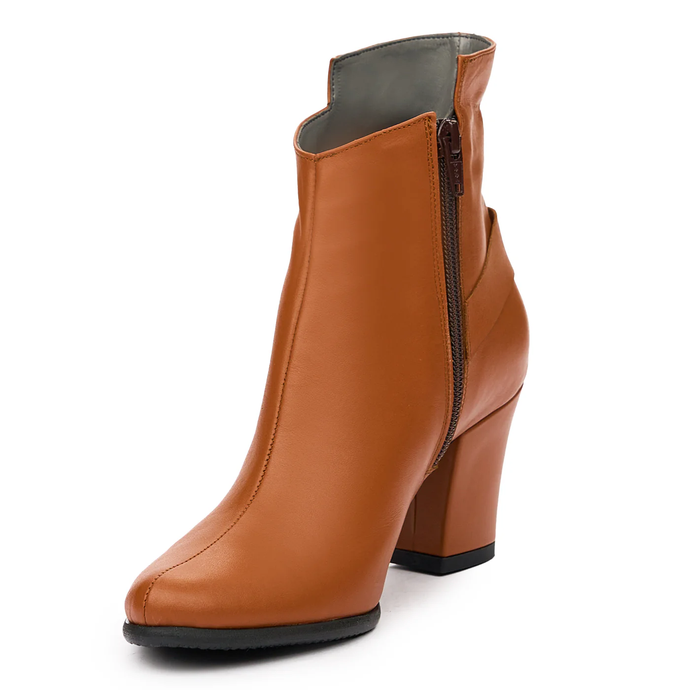 Botine din piele naturala maro 6571 - Image 4