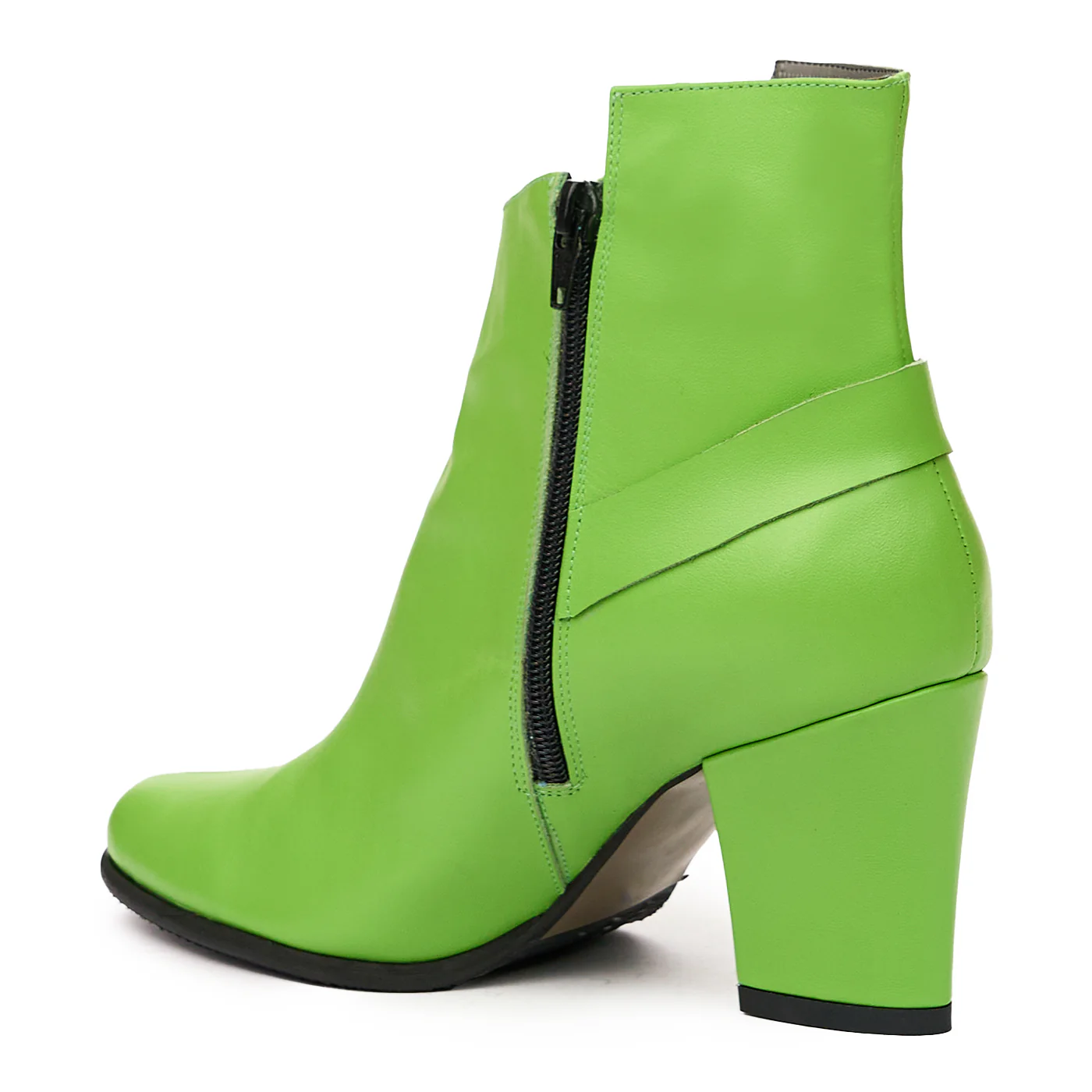 Botine din piele naturala verde 6577 - Image 3
