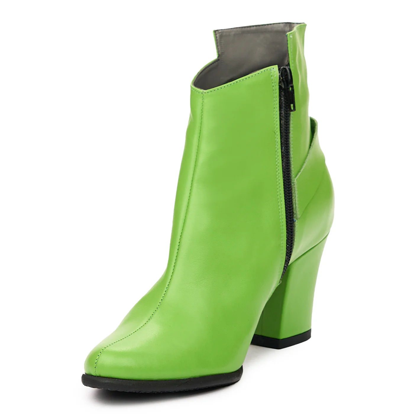Botine din piele naturala verde 6577 - Image 4