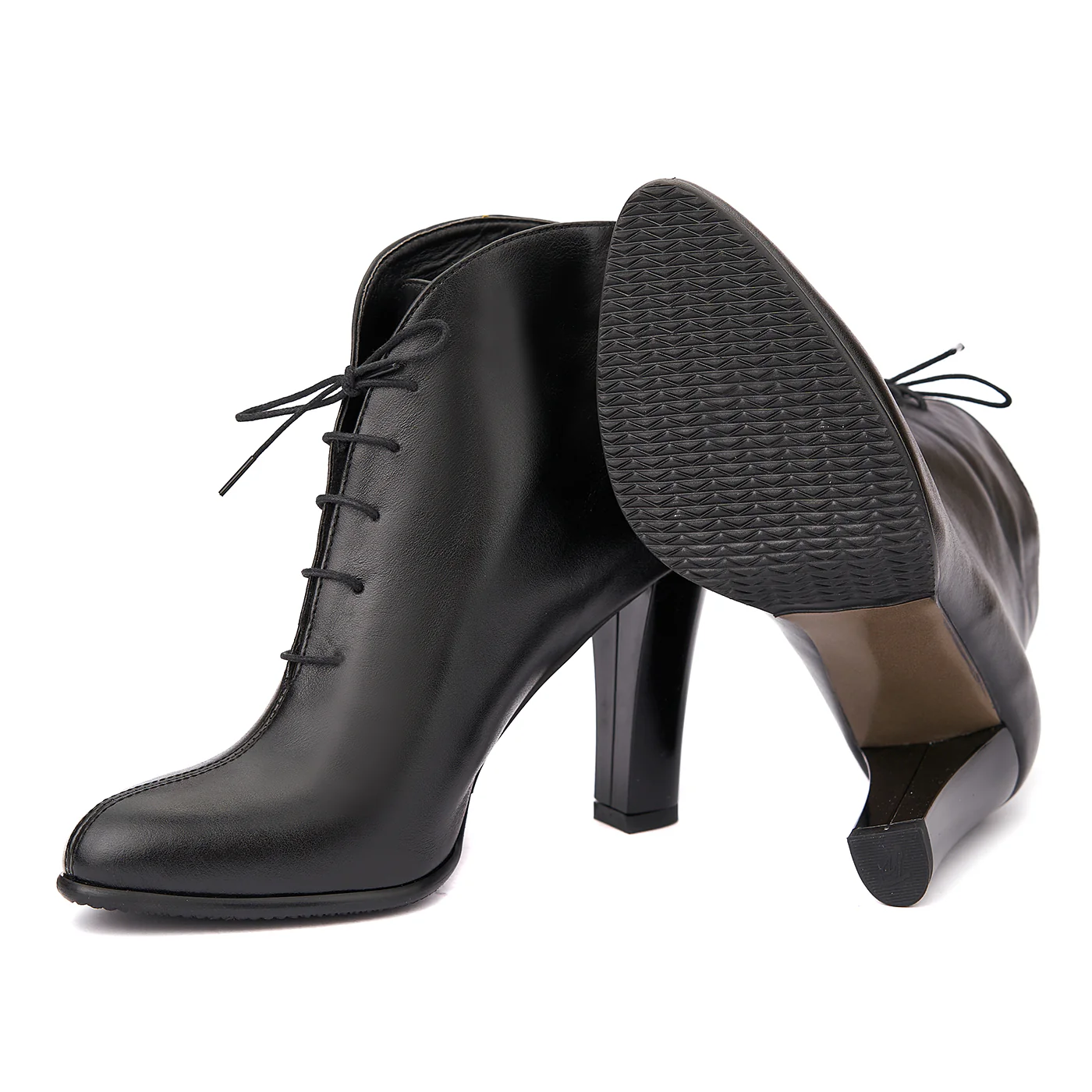 Botine Elegante cu Toc Inalt 10 Cm din Piele Naturala 6287 - Image 3