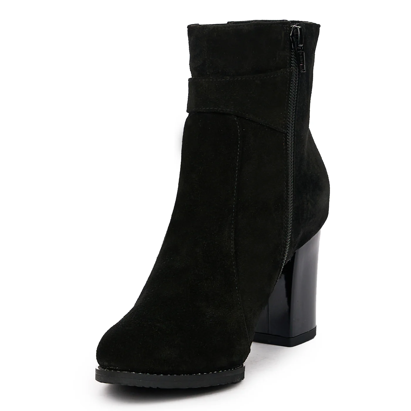 Botine elegante negre din piele naturala 6605 - Image 4