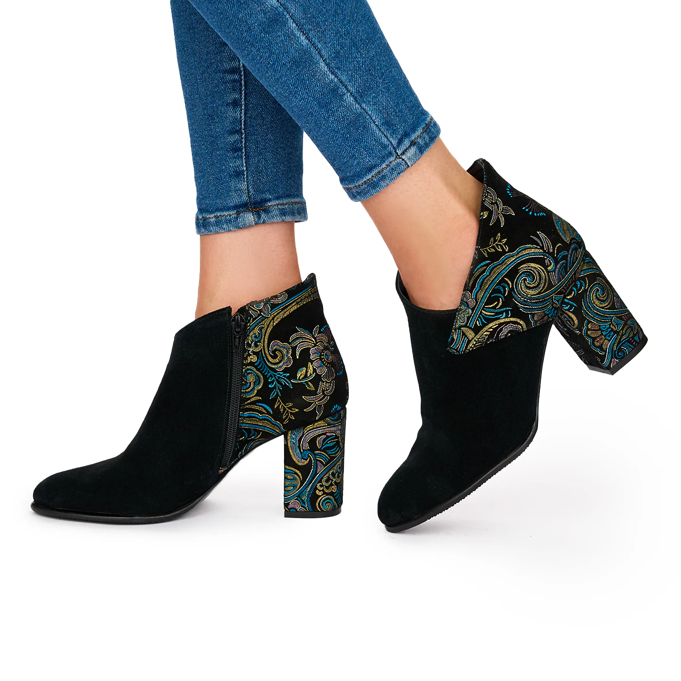 Botine negre dama din piele naturala 10611 - Image 3