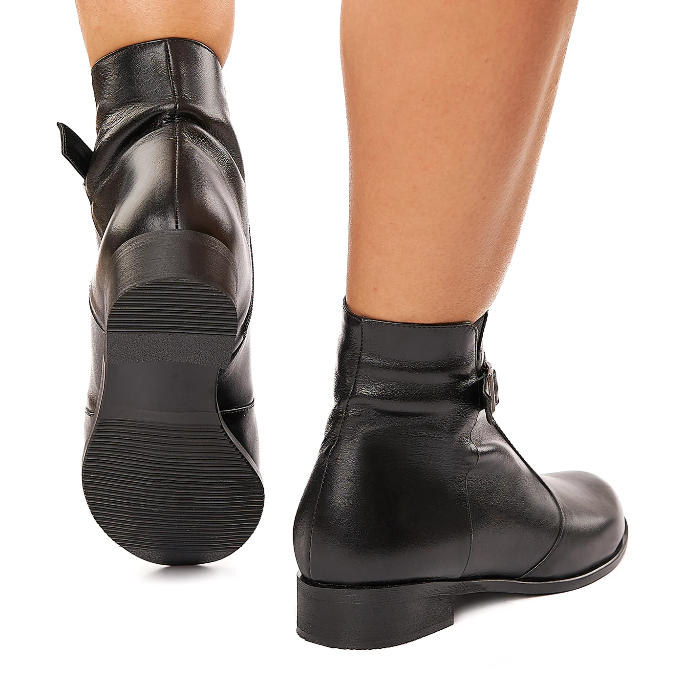 Botine negre din piele naturala 6113 - Image 4