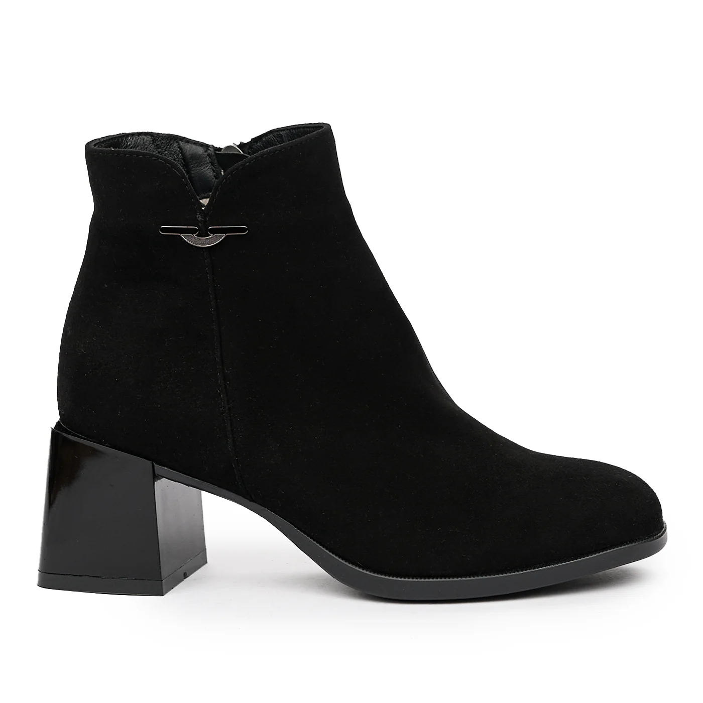 Botine negre din piele naturala 6525