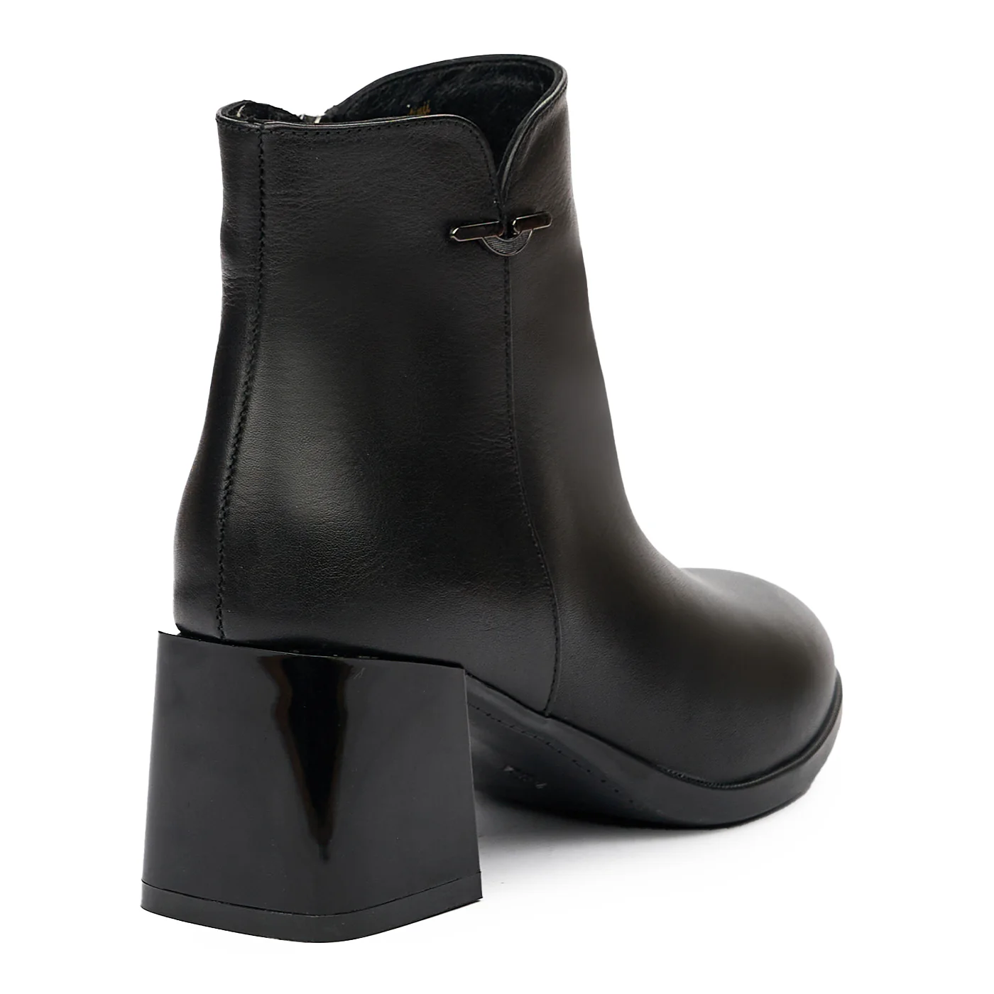 Botine negre din piele naturala 6535 - Image 2