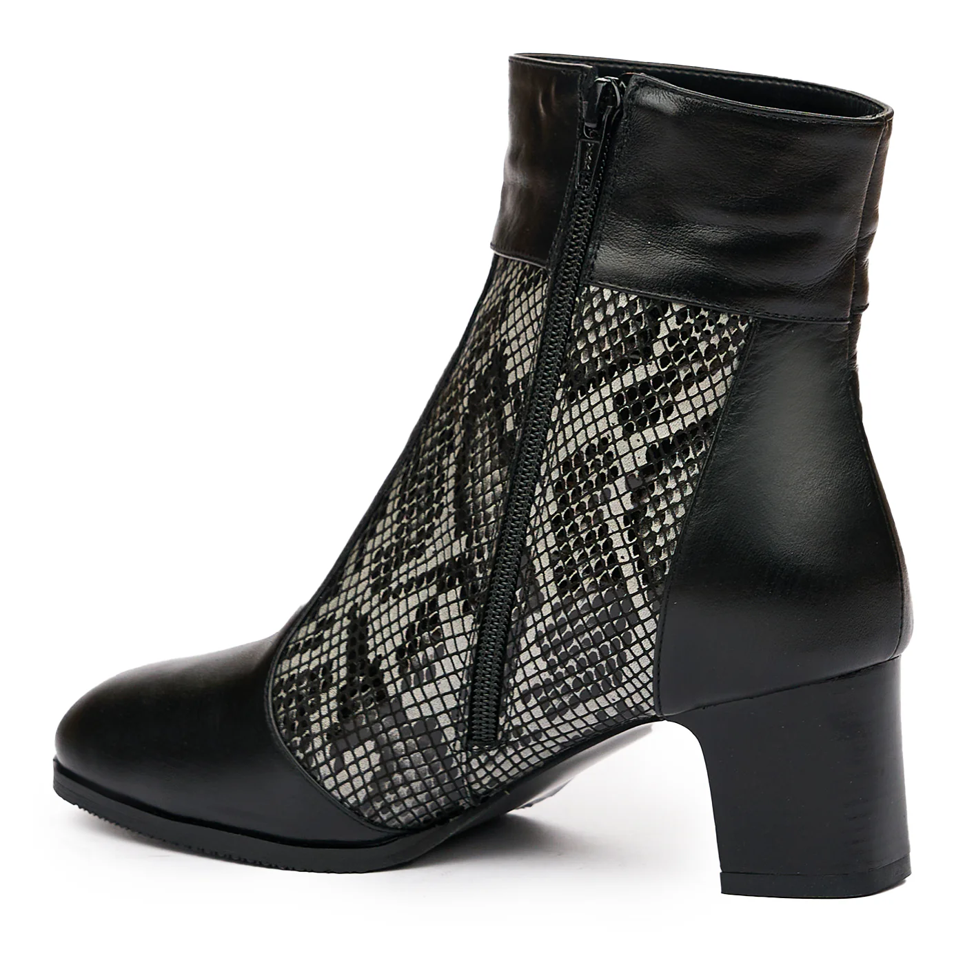 Botine negre din piele naturala 6560 - Image 3