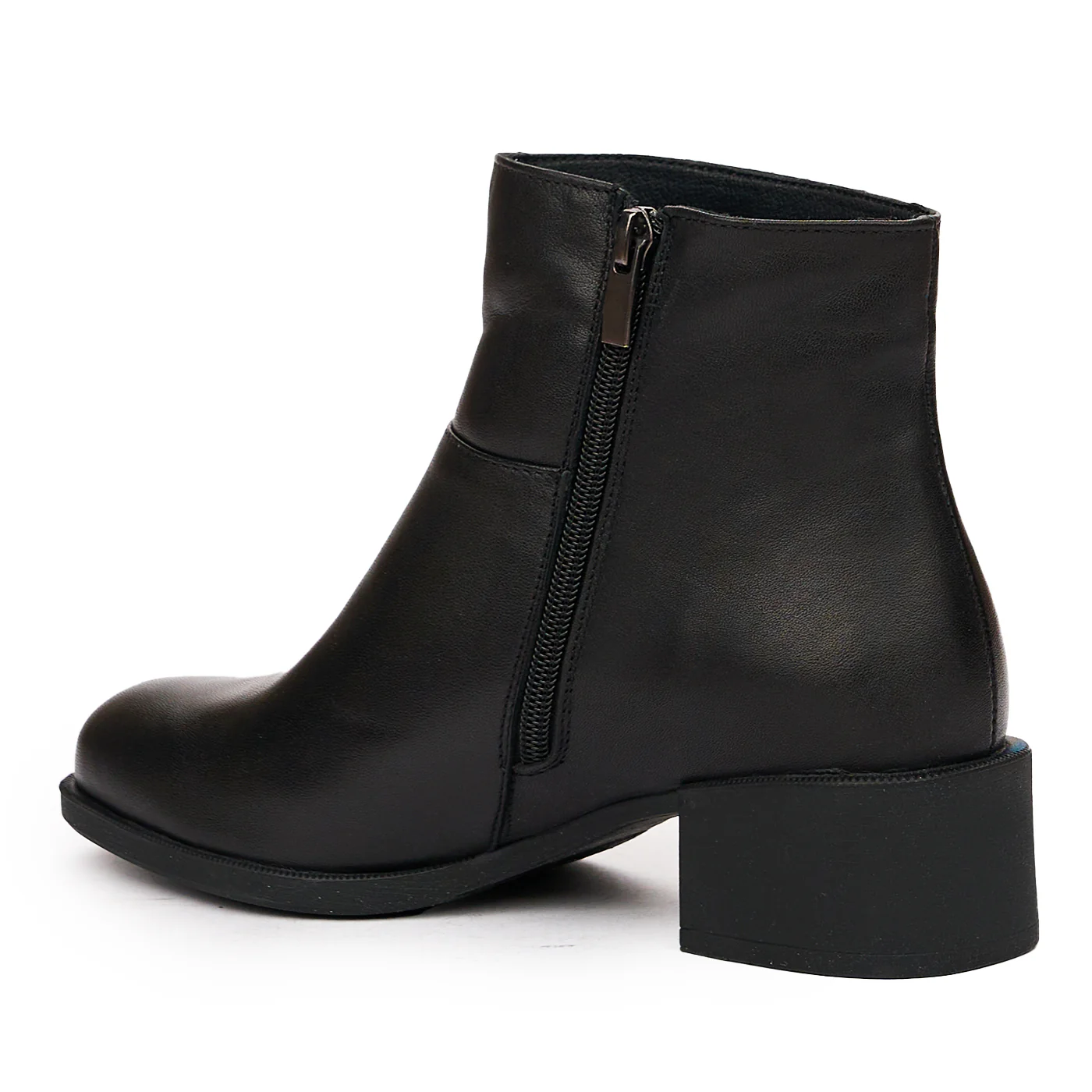 Botine negre din piele naturala 6608 - Image 3