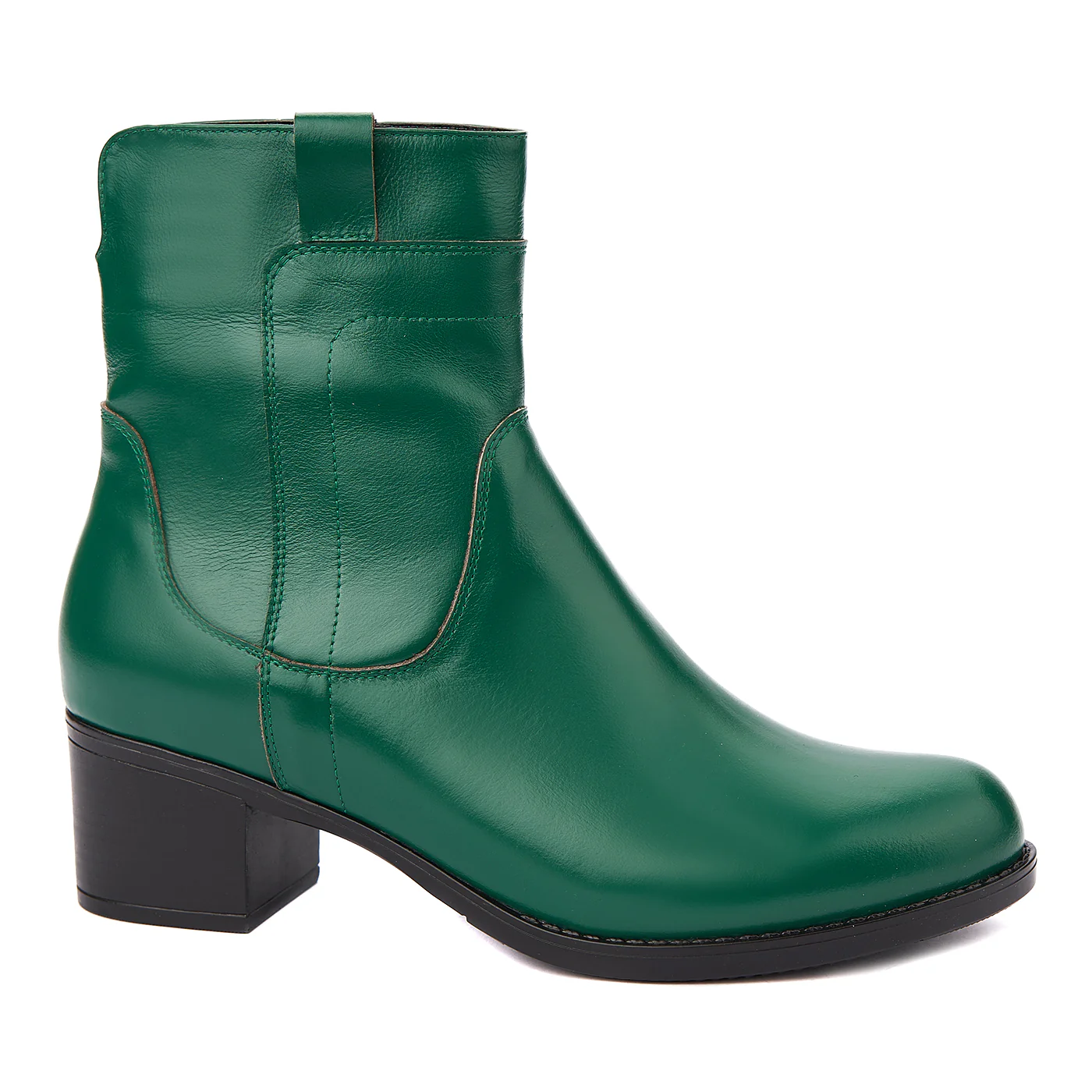 Botine Toc Gros Piele Naturala Verzi 6301