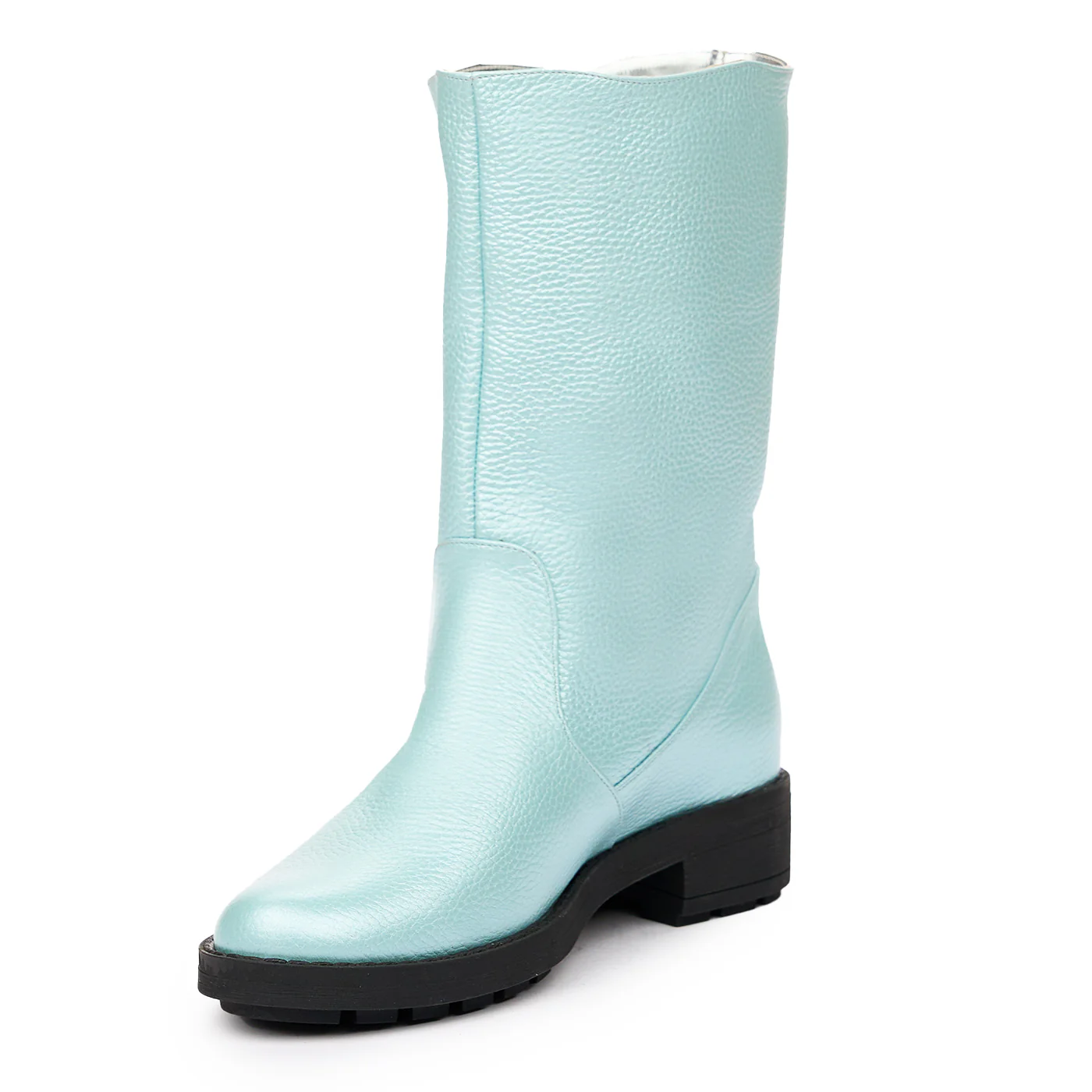 Cizme Bleu Scurte de Dama din Piele Naturala 6565 - Image 4