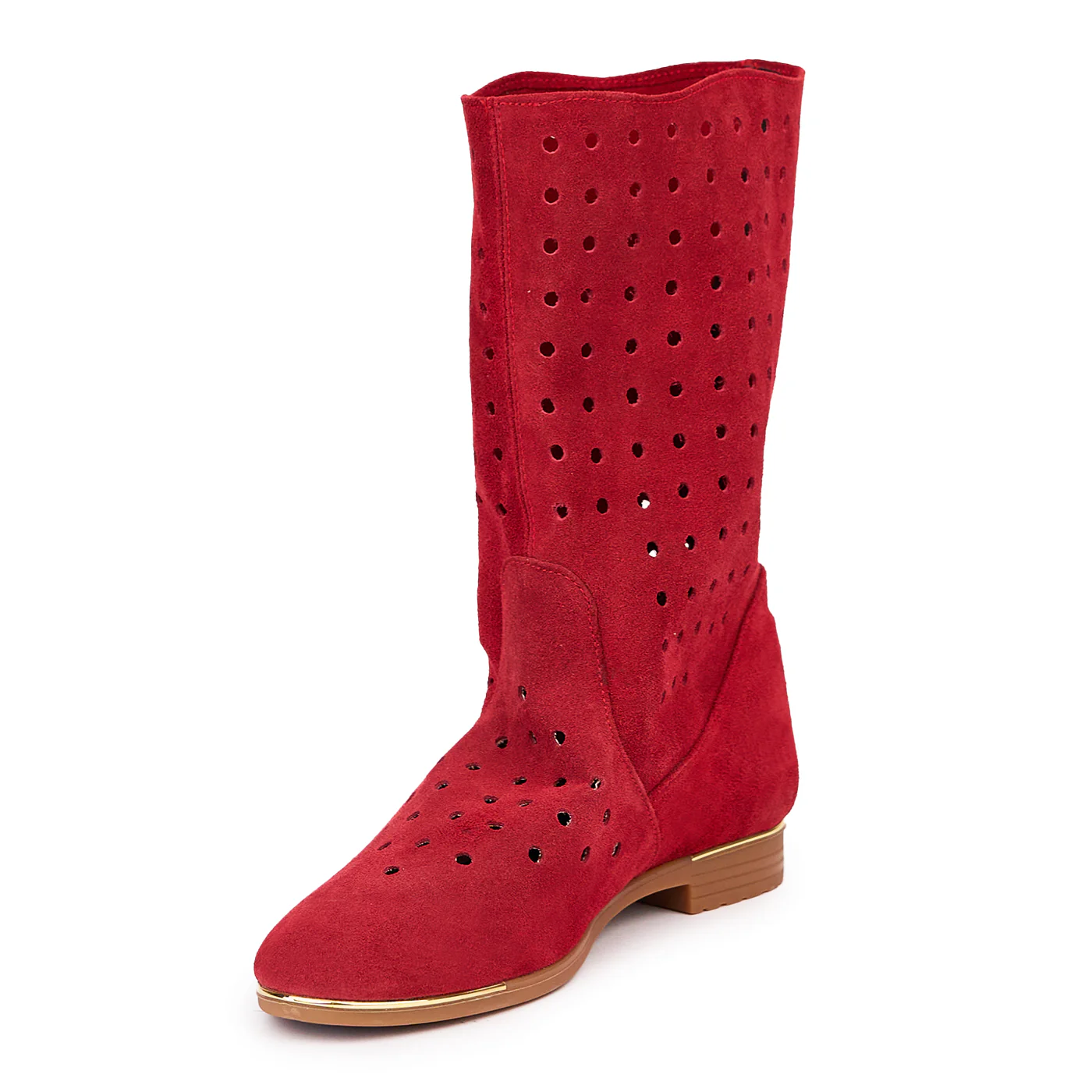 Cizme casual dama din piele naturala rosie 14464 - Image 3