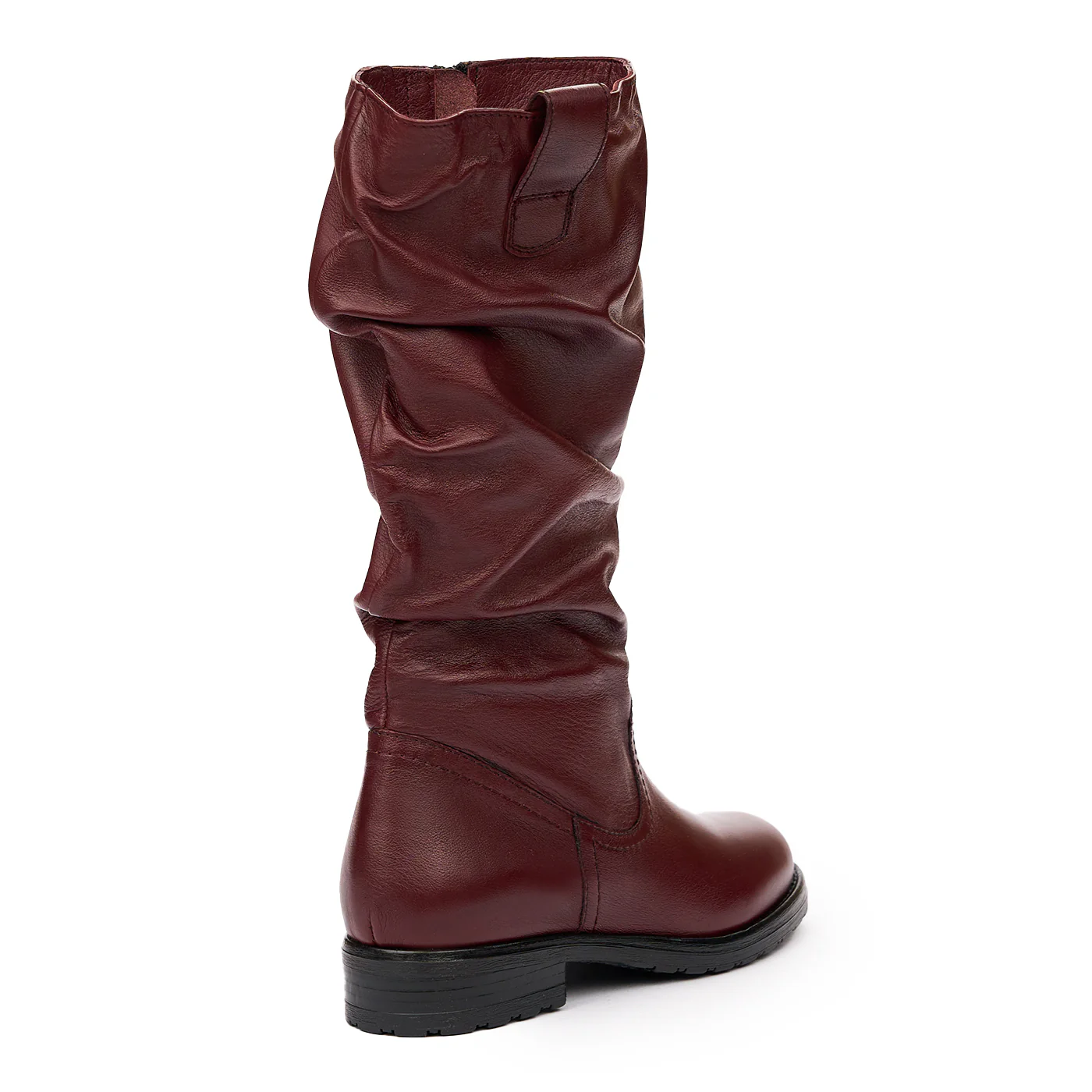 Cizme cu Toc din Piele Naturala Bordo 8195 - Image 2