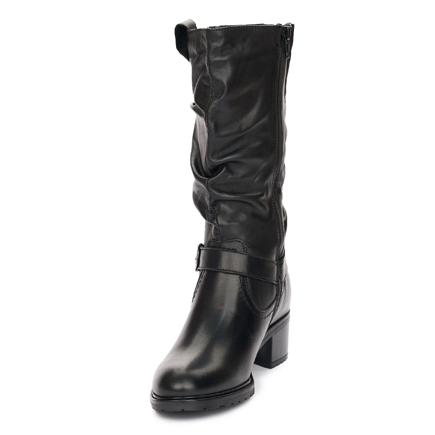 Cizme cu Toc Elegante din Piele Naturala Toc 5 Cm Culoare Negru 10913 - Image 3