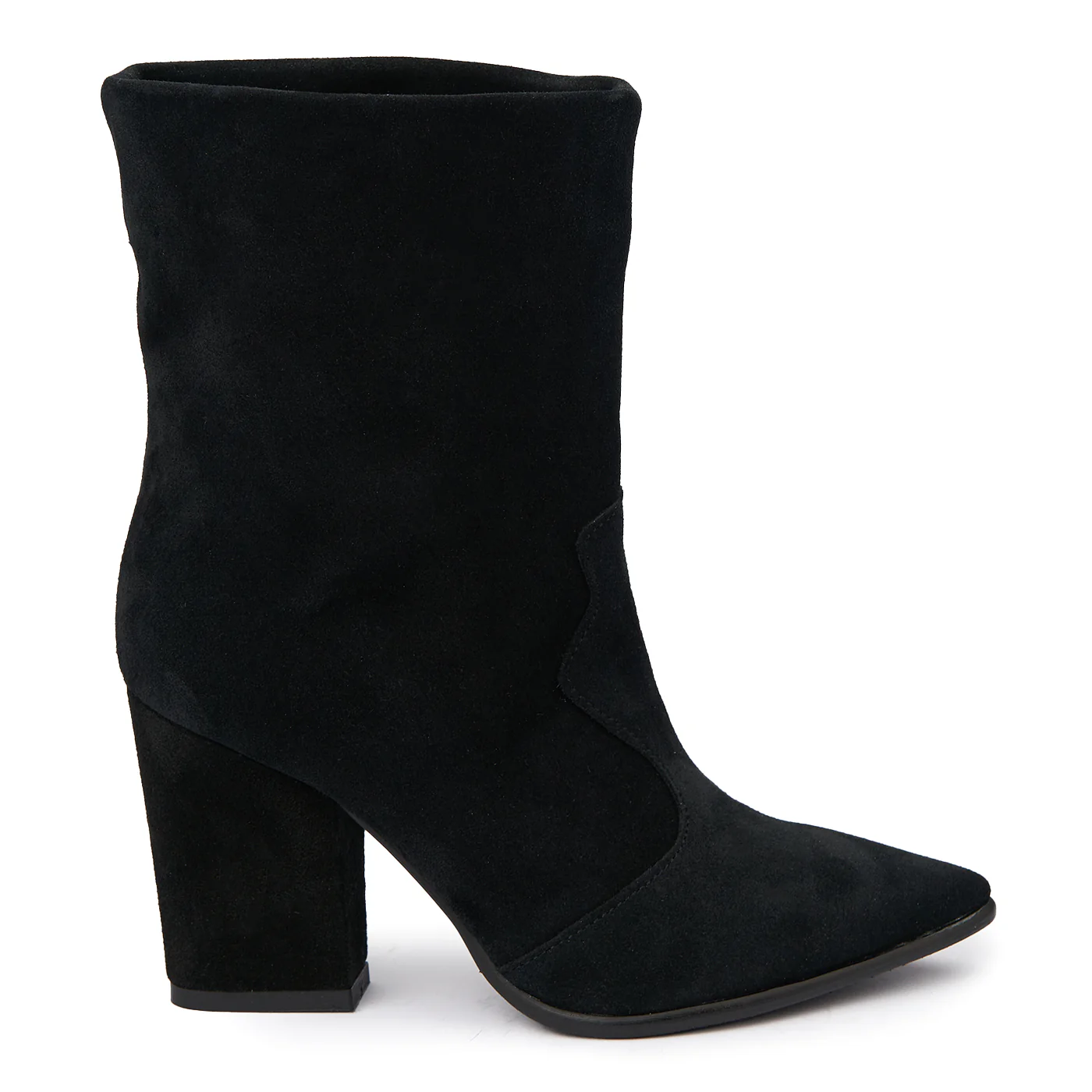 Cizme Dama cu Toc Scurte din Piele Naturala Negre 6328