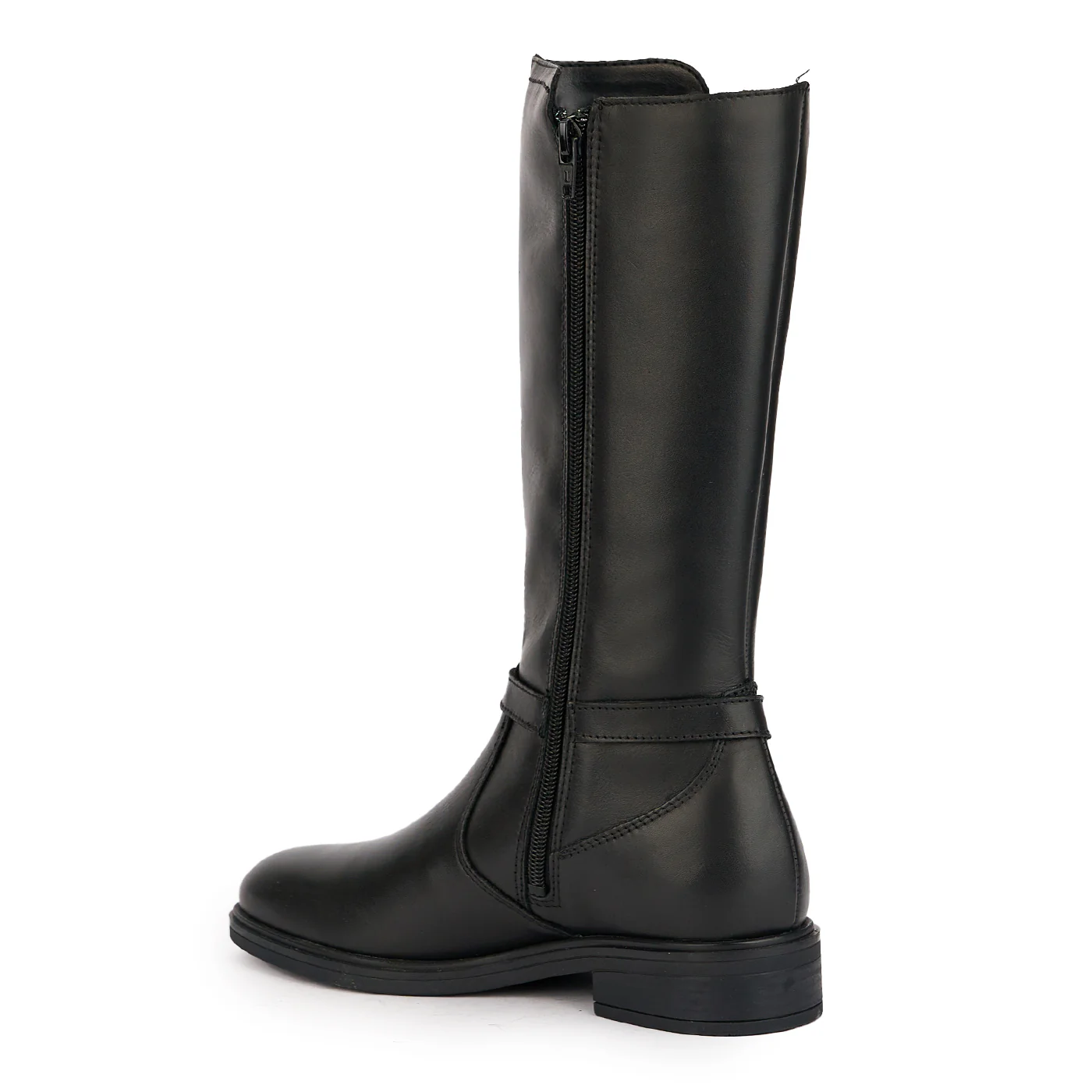 Cizme dama din piele naturala neagra cu banda elastica 17028 - Image 2