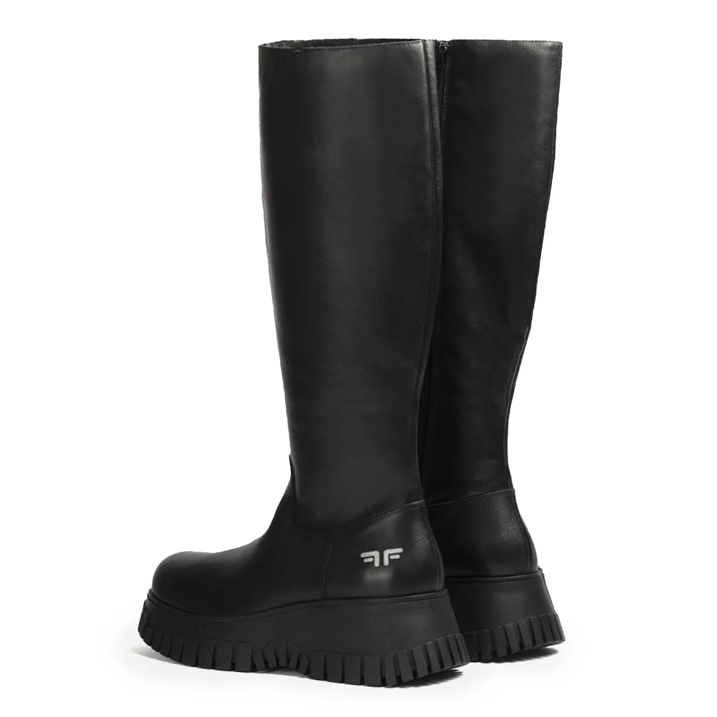 Cizme dama din piele naturala neagra cu talpa inalta 17056 - Image 3