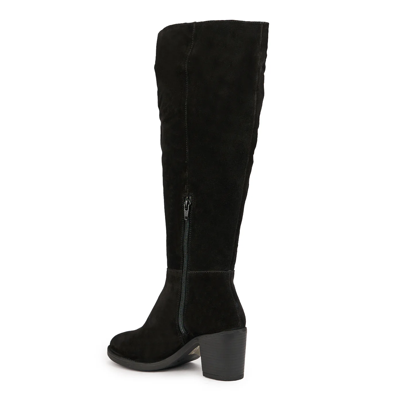 Cizme dama din piele naturala neagra cu toc gros 7 cm 14546 - Image 2