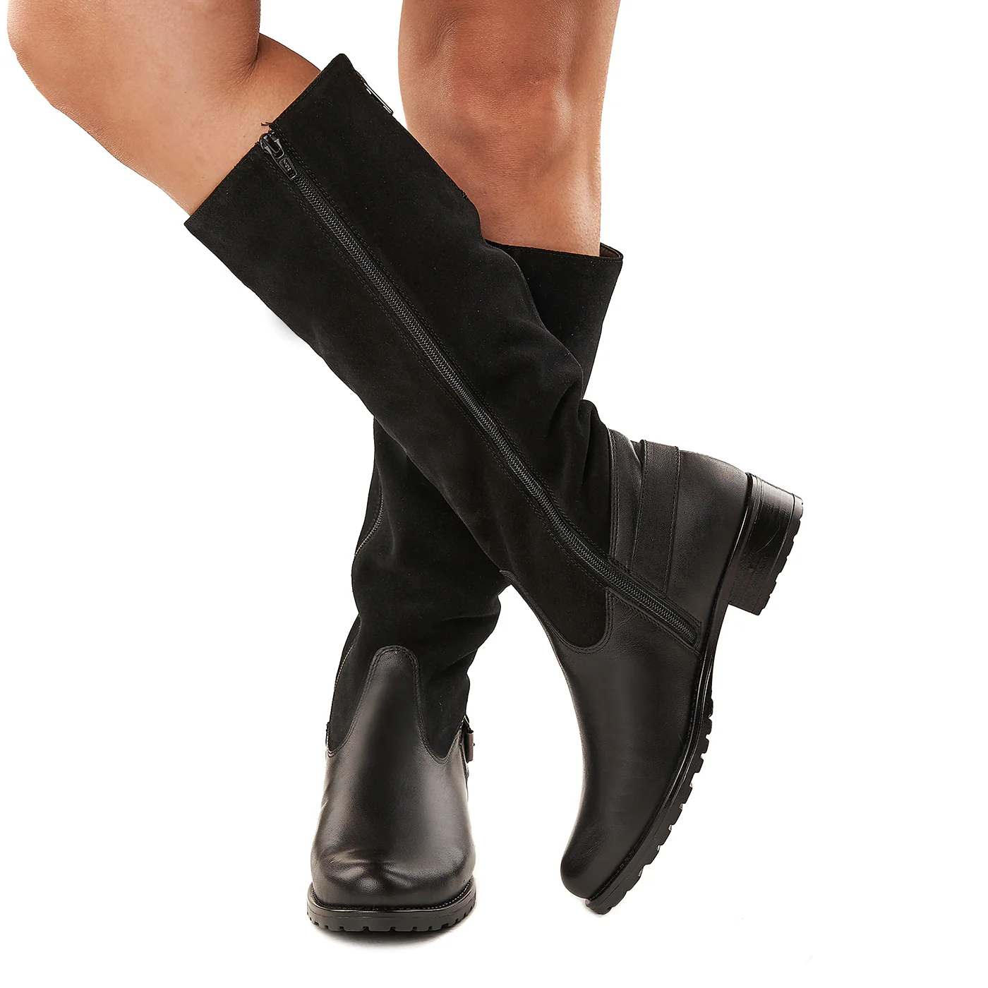 Cizme dama lungi din piele naturala neagra 3363 - Image 3