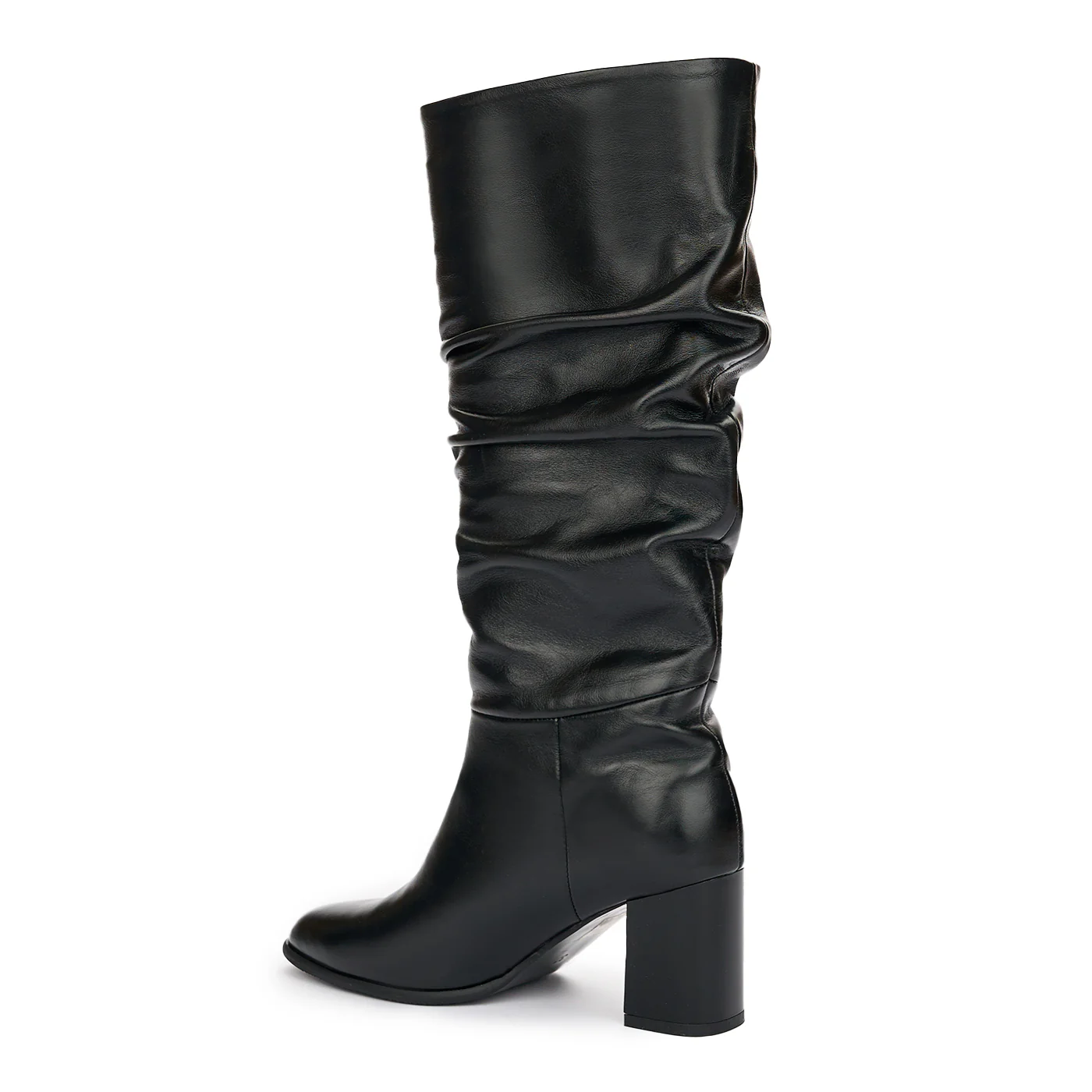 Cizme Dama Lungi Negre Toc 7 Cm din Piele Naturala 12511 - Image 2