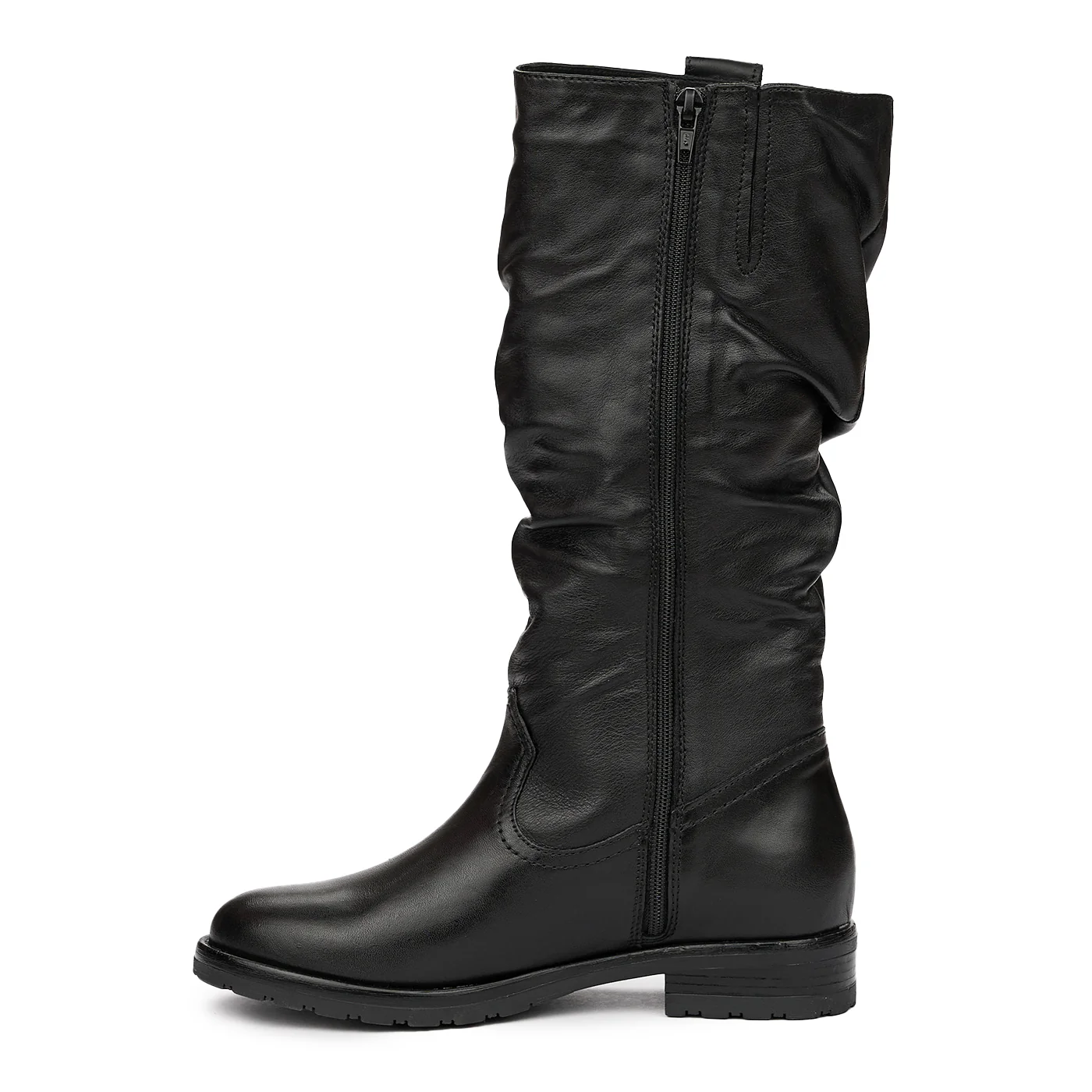 Cizme Dama Piele cu Toc 3 Cm Negre 3447 - Image 4