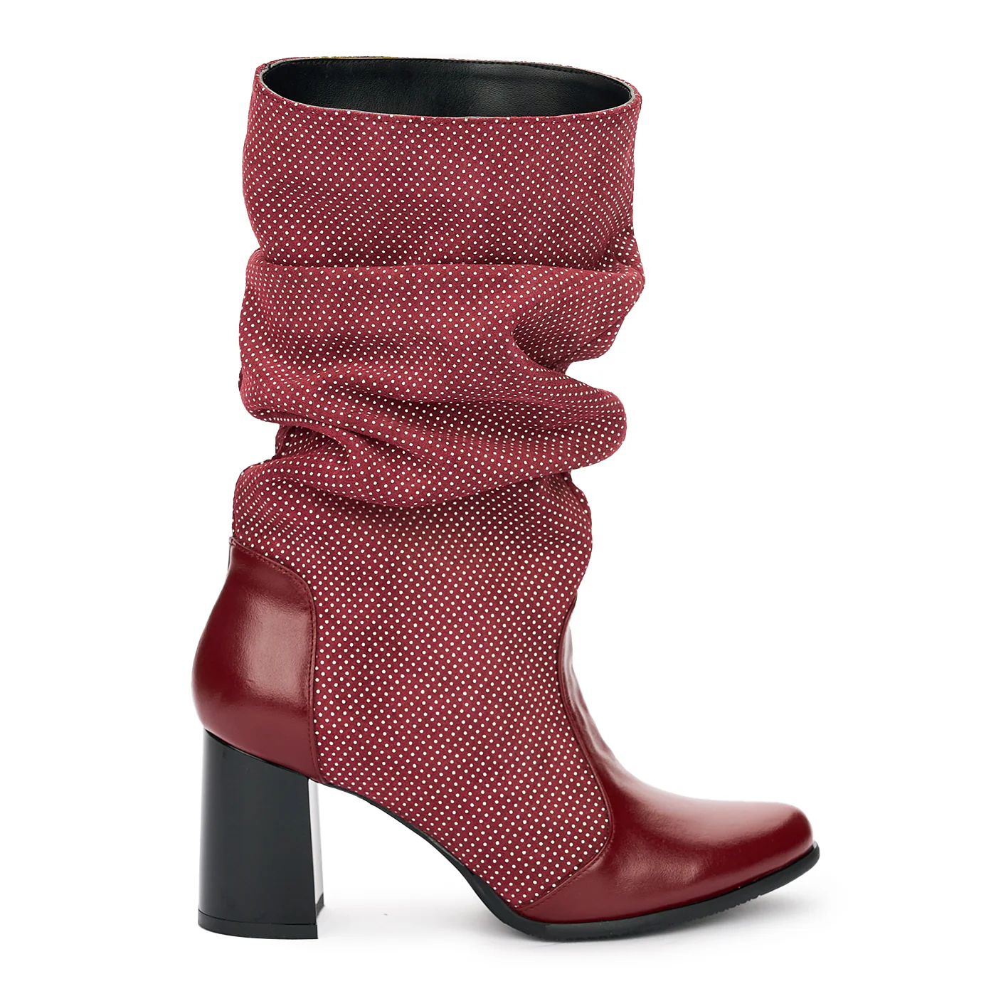 Cizme Dama Piele cu Toc Gros 7.5 Cm Visinii 12448