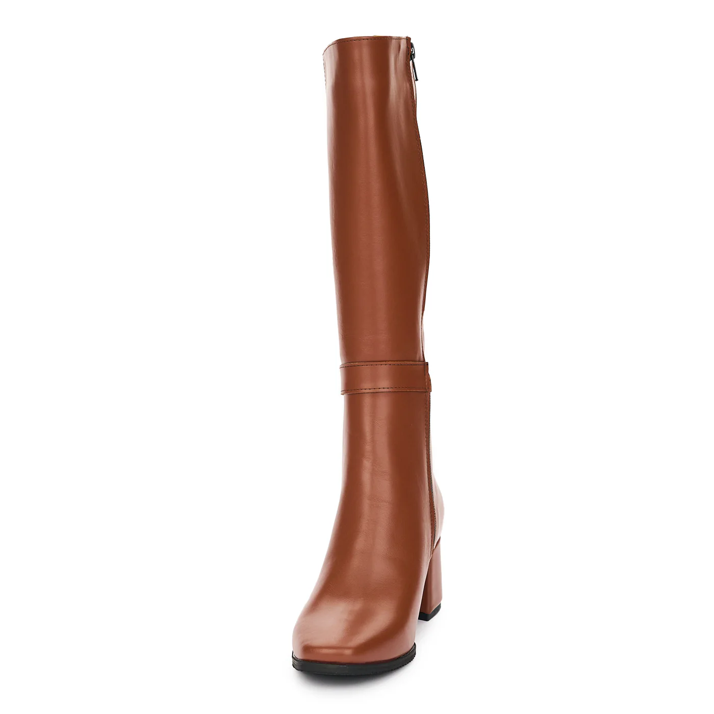 Cizme Elegante Dama din Piele Naturala Toc 6 Cm Maro 12476 - Image 3