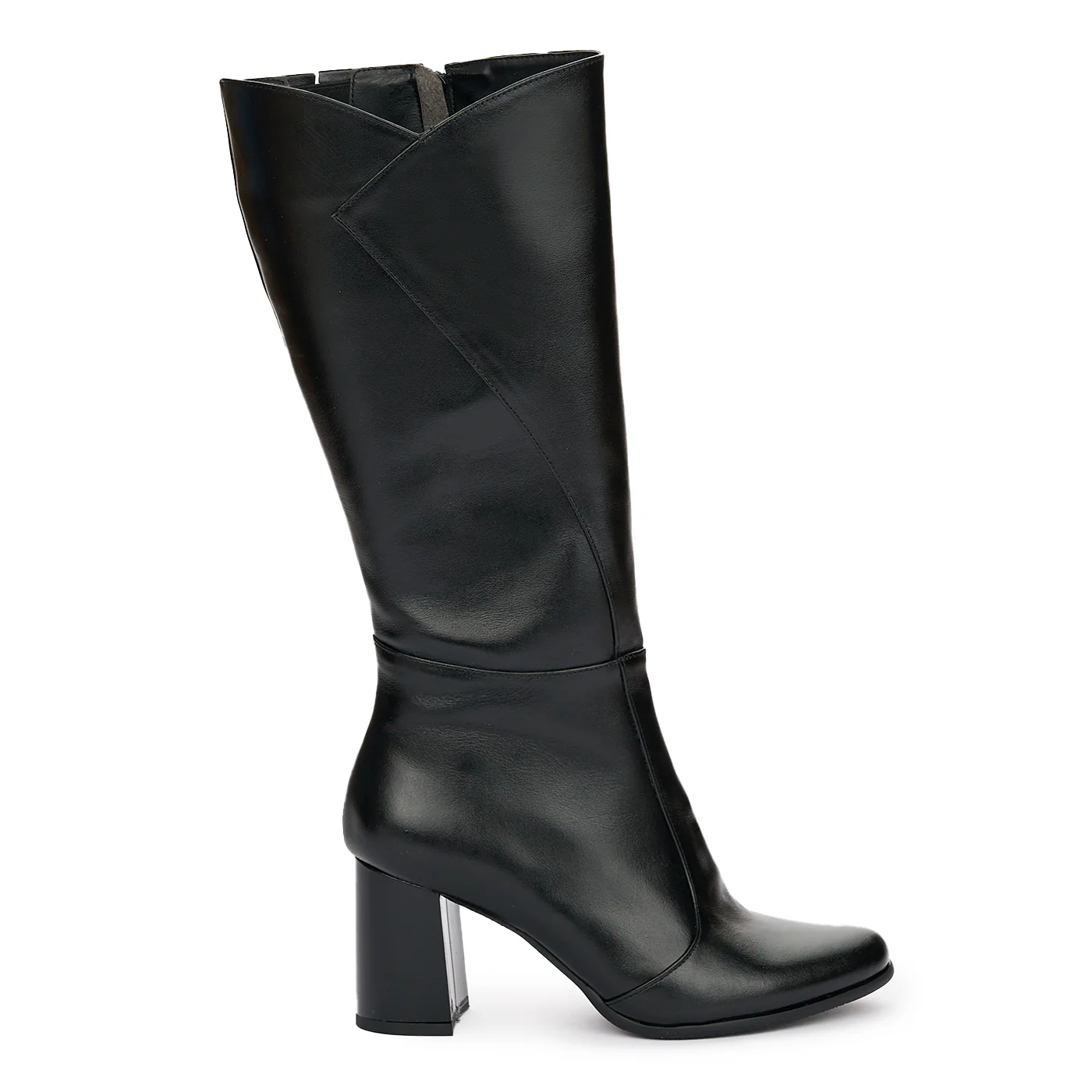 Cizme Piele Negre Dama Toc 7.5 Cm 12509