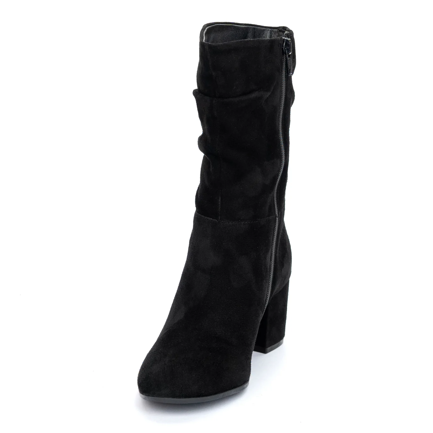 Cizme Scurte Piele Dama Toc 6 Cm Negre 12487 - Image 3