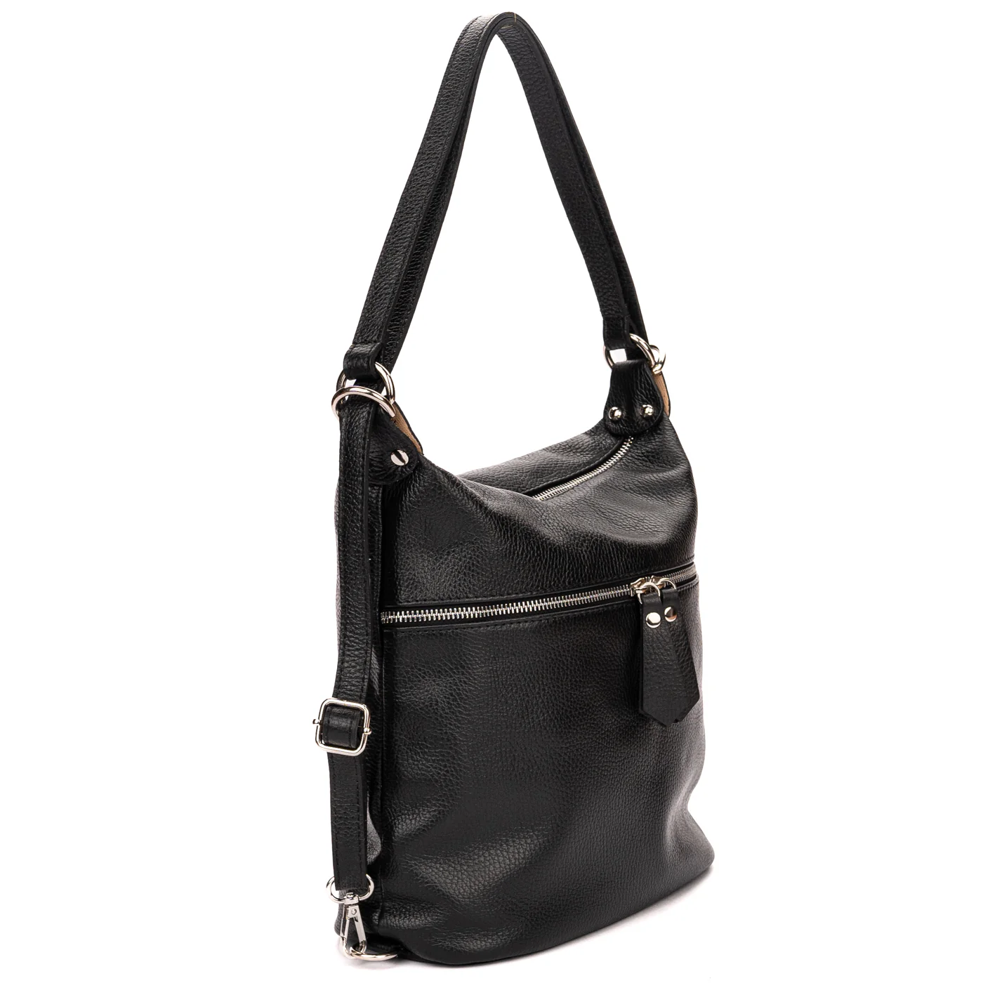 Geanta dama din piele naturala neagra 11399 - Image 2