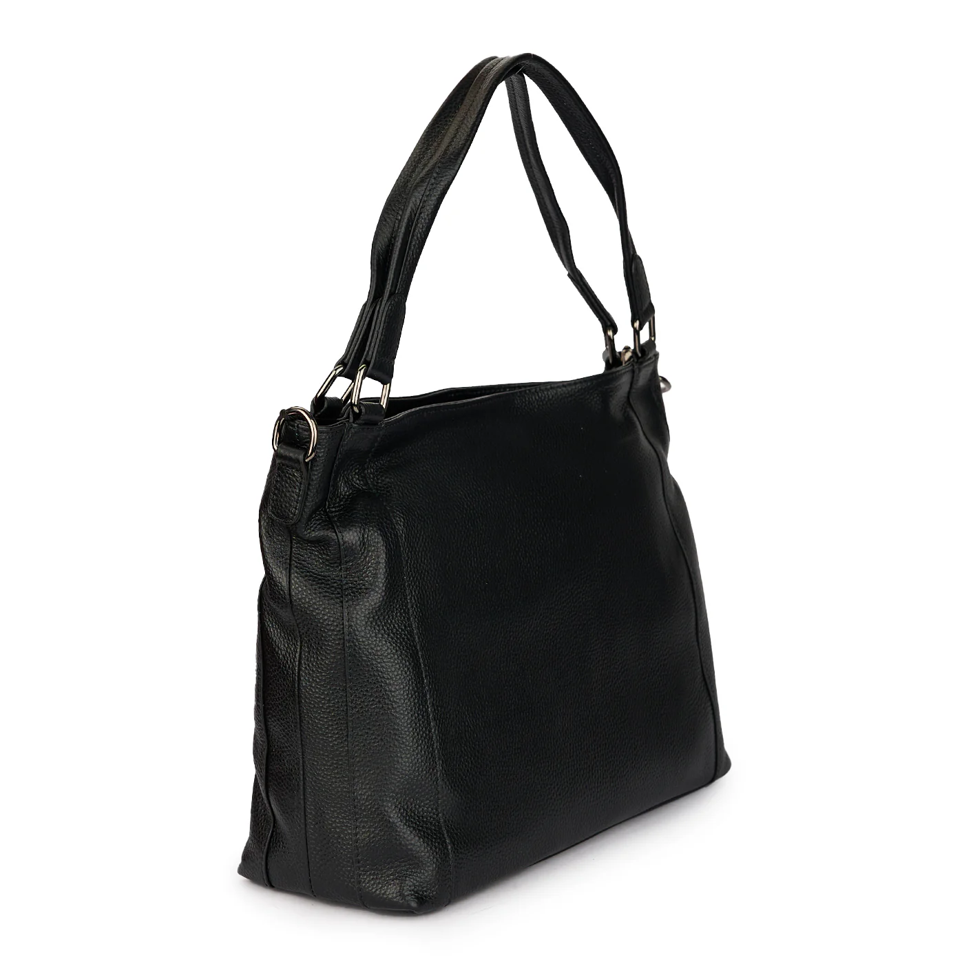 Geanta dama din piele naturala neagra 21169 - Image 2