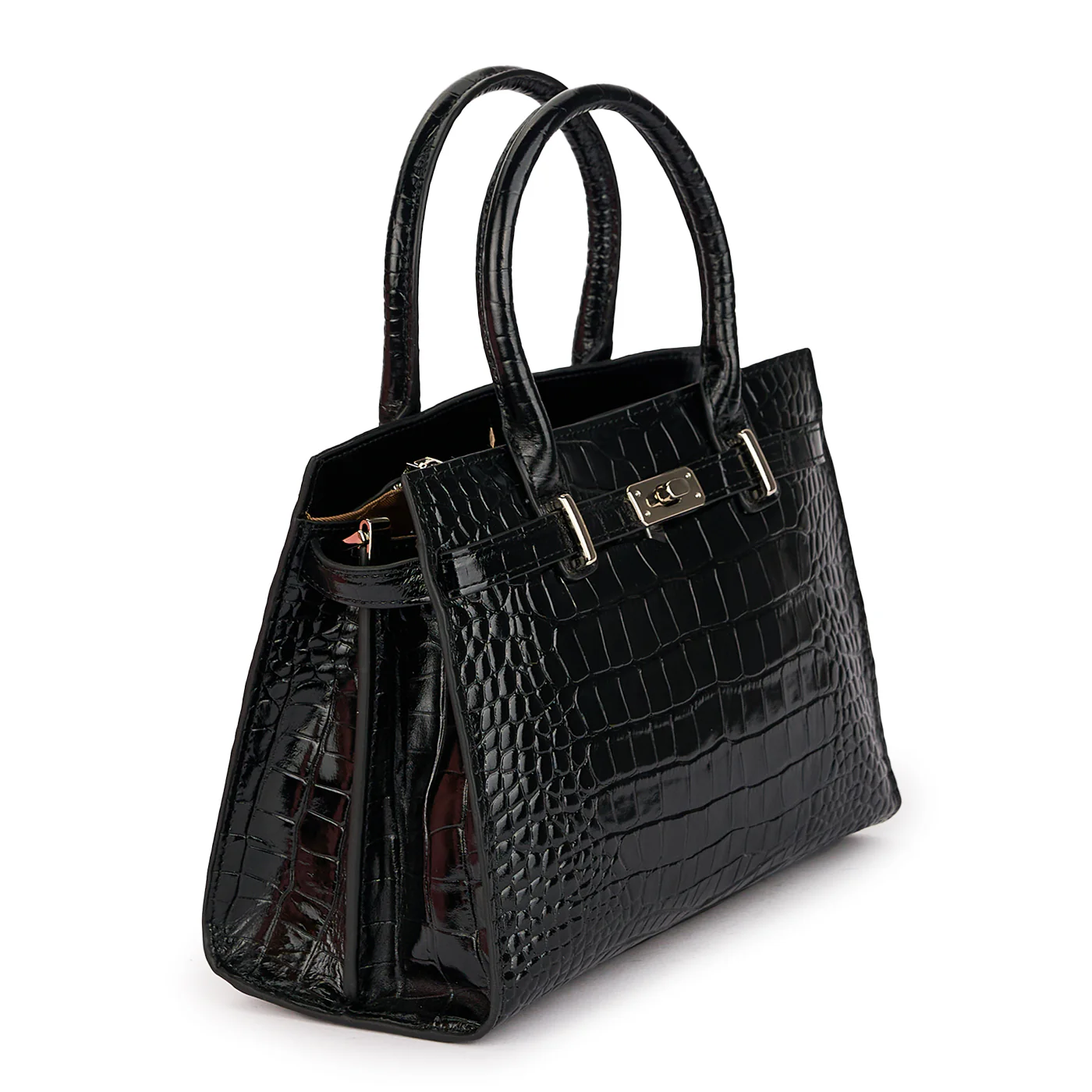 Geanta dama din piele naturala neagra 21236 - Image 2