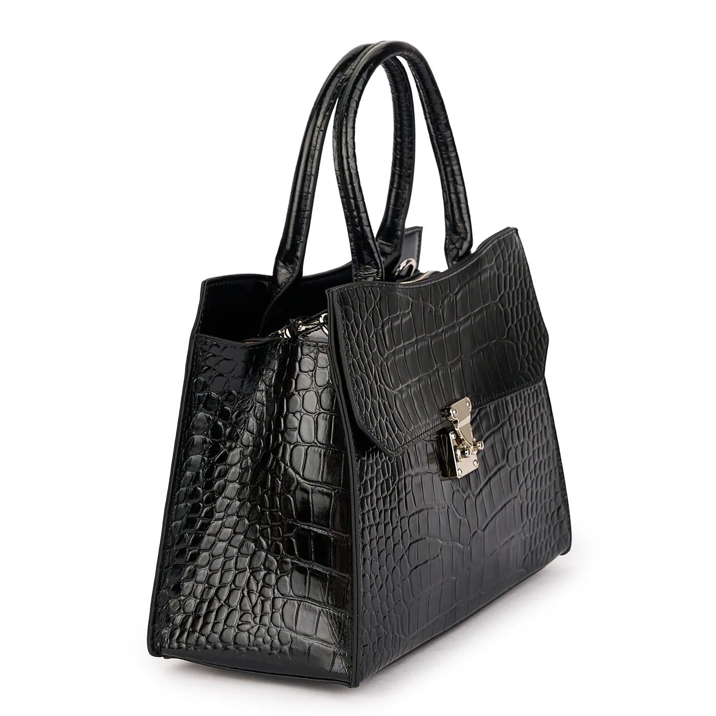 Geanta dama din piele naturala neagra 21239 - Image 2