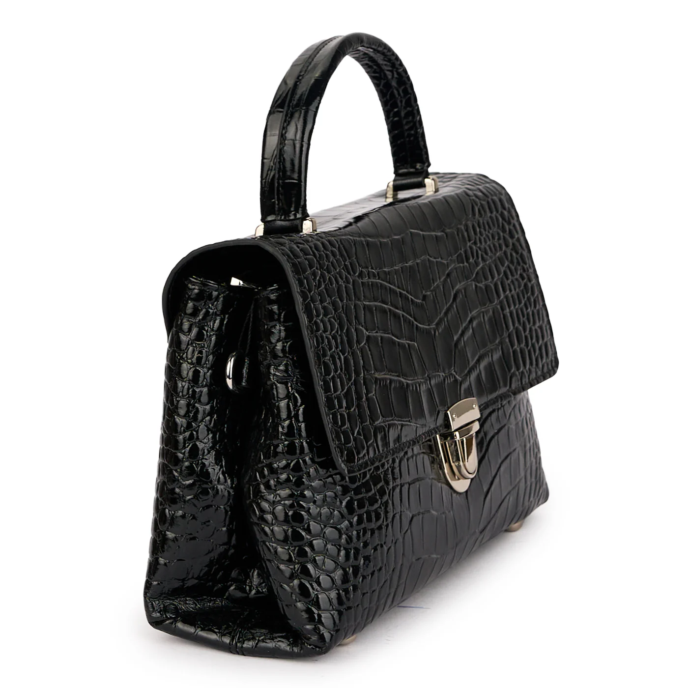 Geanta dama din piele naturala neagra 21257 - Image 2