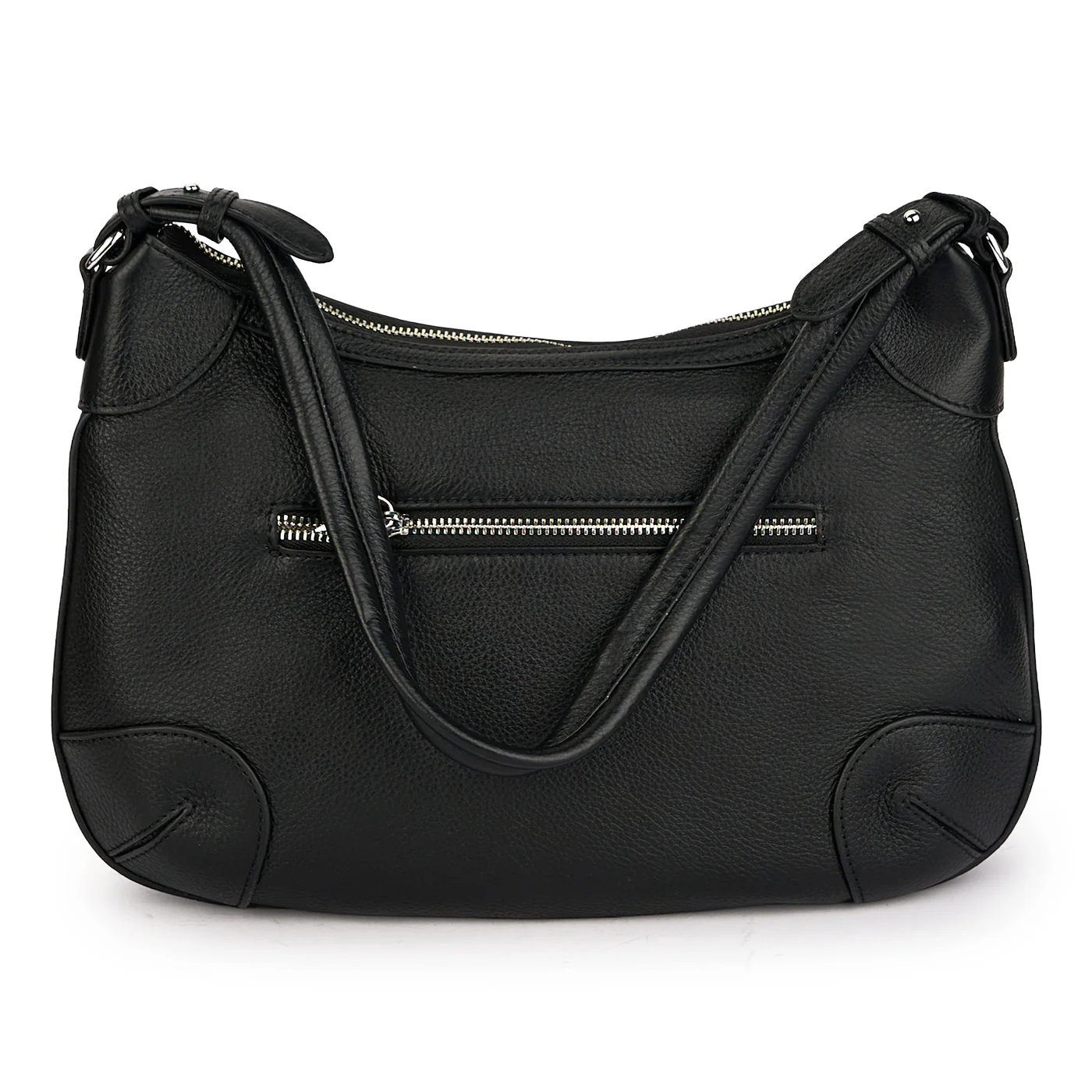 Geanta dama din piele naturala neagra 21264 - Image 3