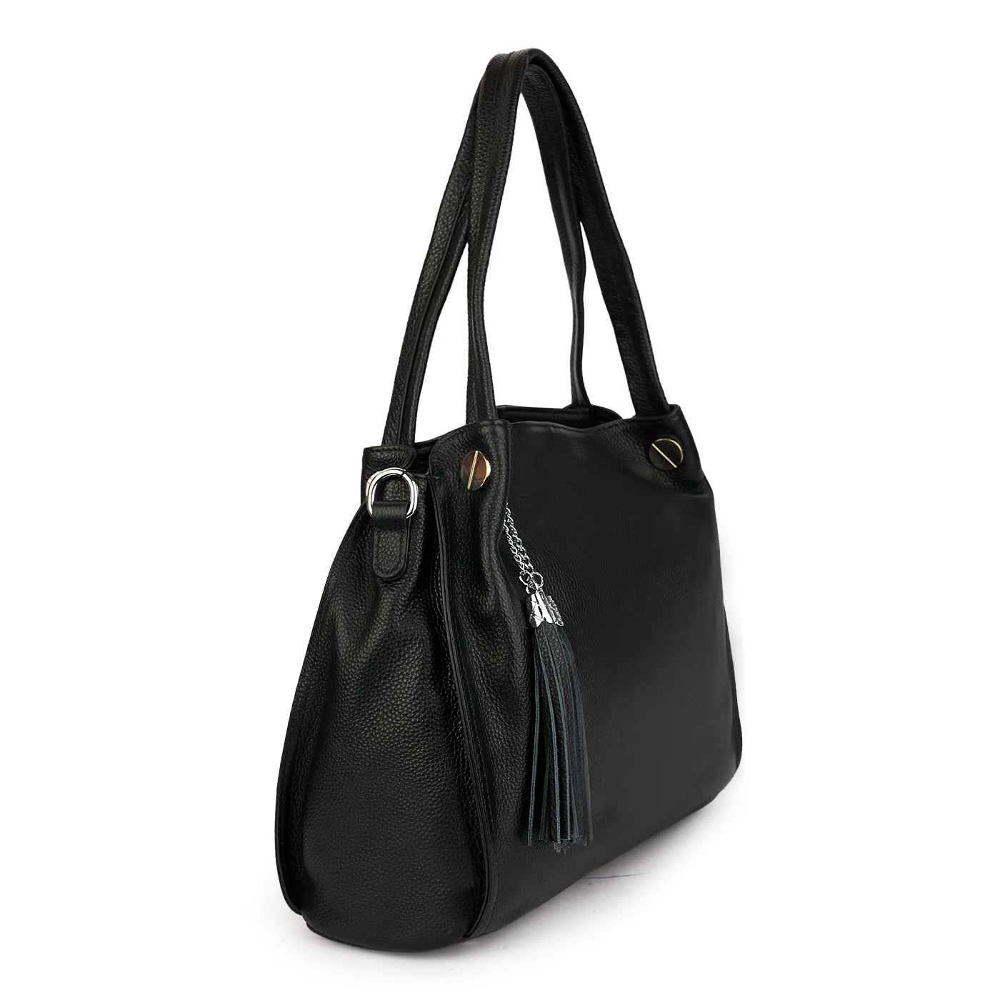 Geanta dama din piele naturala neagra 21289 - Image 2