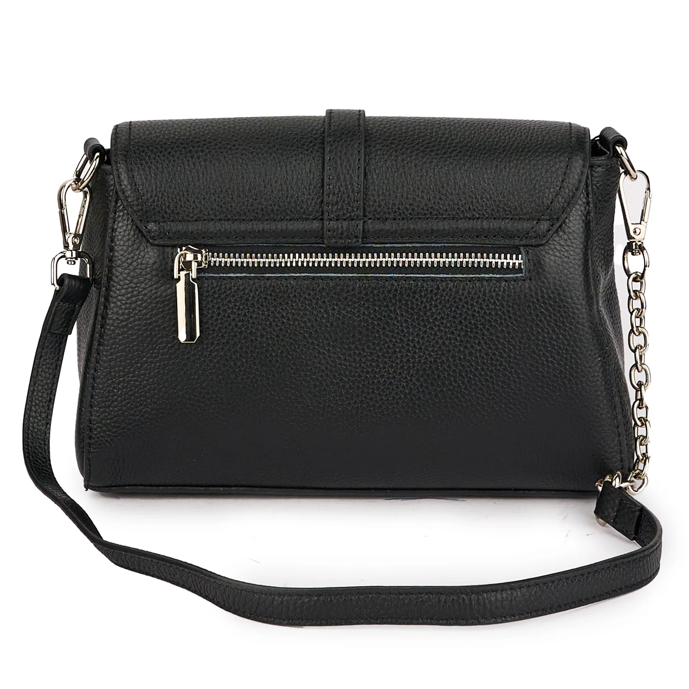 Geanta dama din piele naturala neagra 21376 - Image 3
