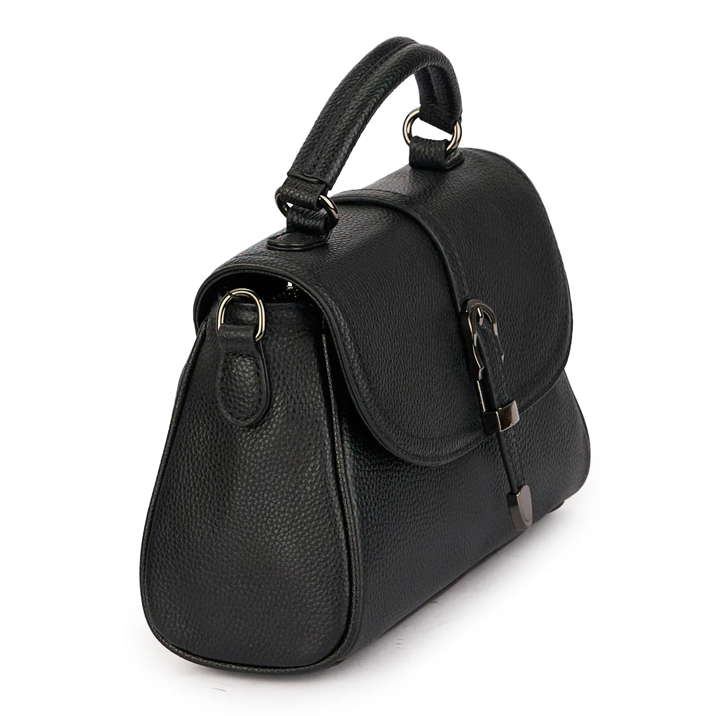 Geanta dama din piele naturala neagra 21377 - Image 2