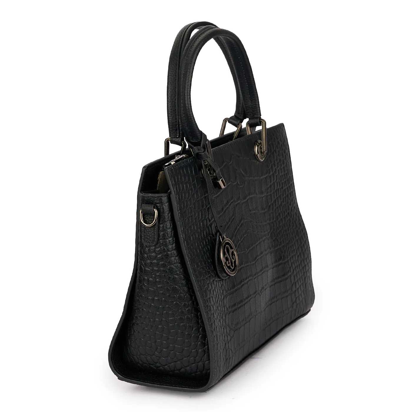 Geanta dama din piele naturala neagra 21384 - Image 2