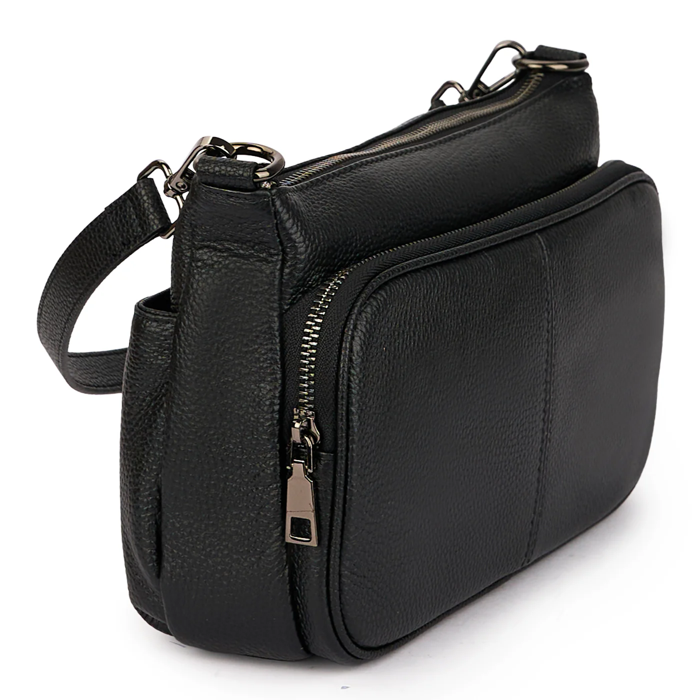 Geanta dama din piele naturala neagra 21402 - Image 2