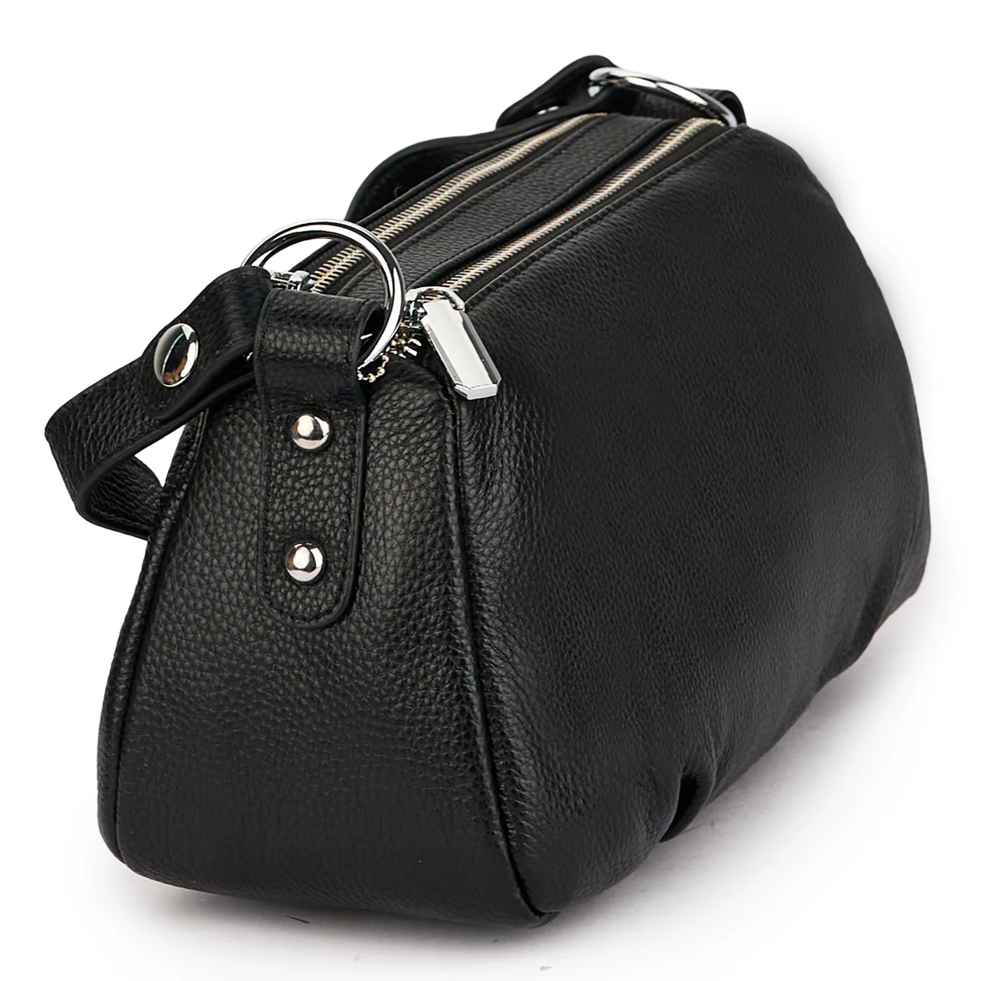 Geanta dama din piele naturala neagra 21419 - Image 2